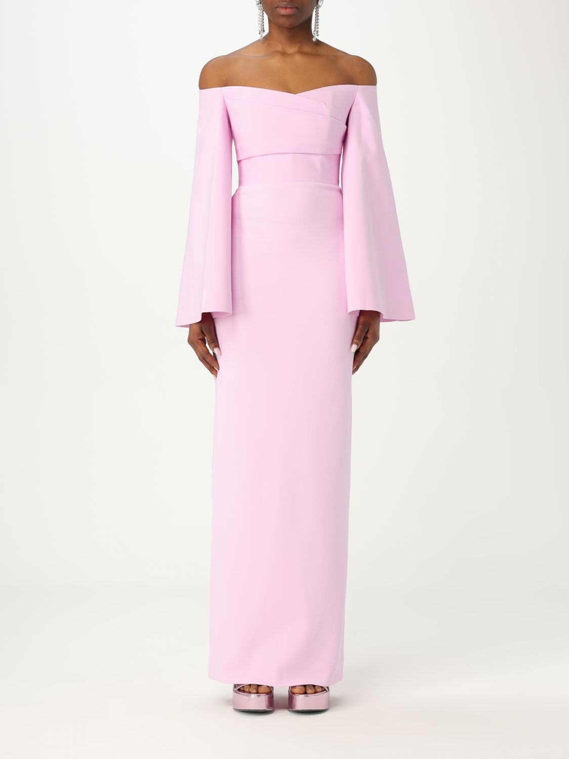 image of Solace London Dress Woman Blush Pink, Women's (Size Medium)