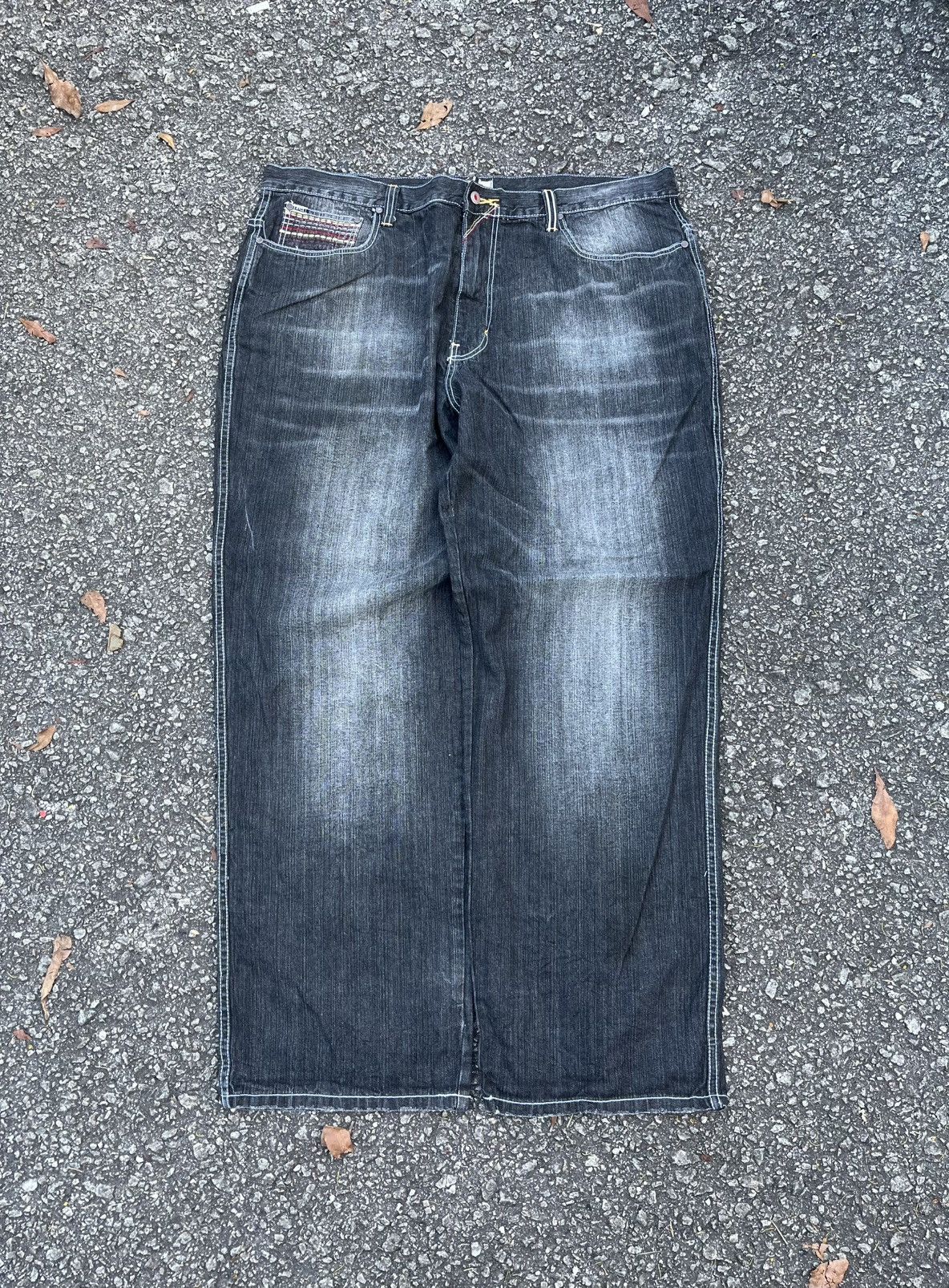 Enyce Y2K Baggy Jeans ENYCE Faded Black Denim Skater Southpole Size US 44 / EU 60 - 2 Thumbnail