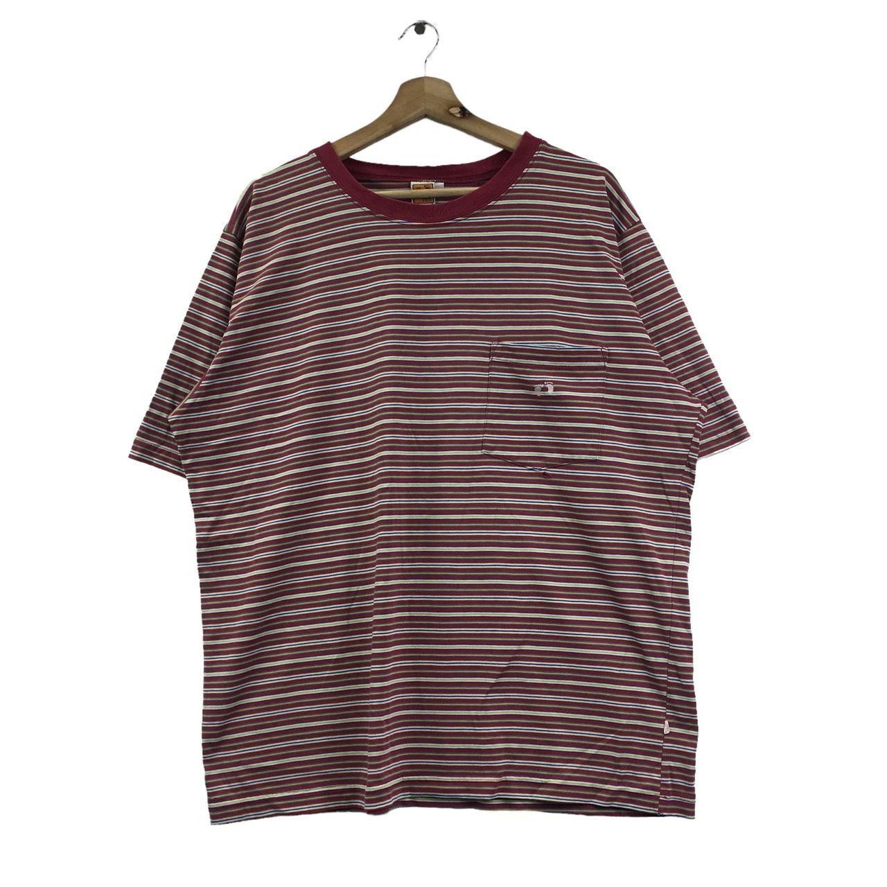 Hang Ten Vtg 80’ HANG TEN SURFING Hawaii Red Striped Tee Shirt Size US XL / EU 56 / 4 - 1 Thumbnail
