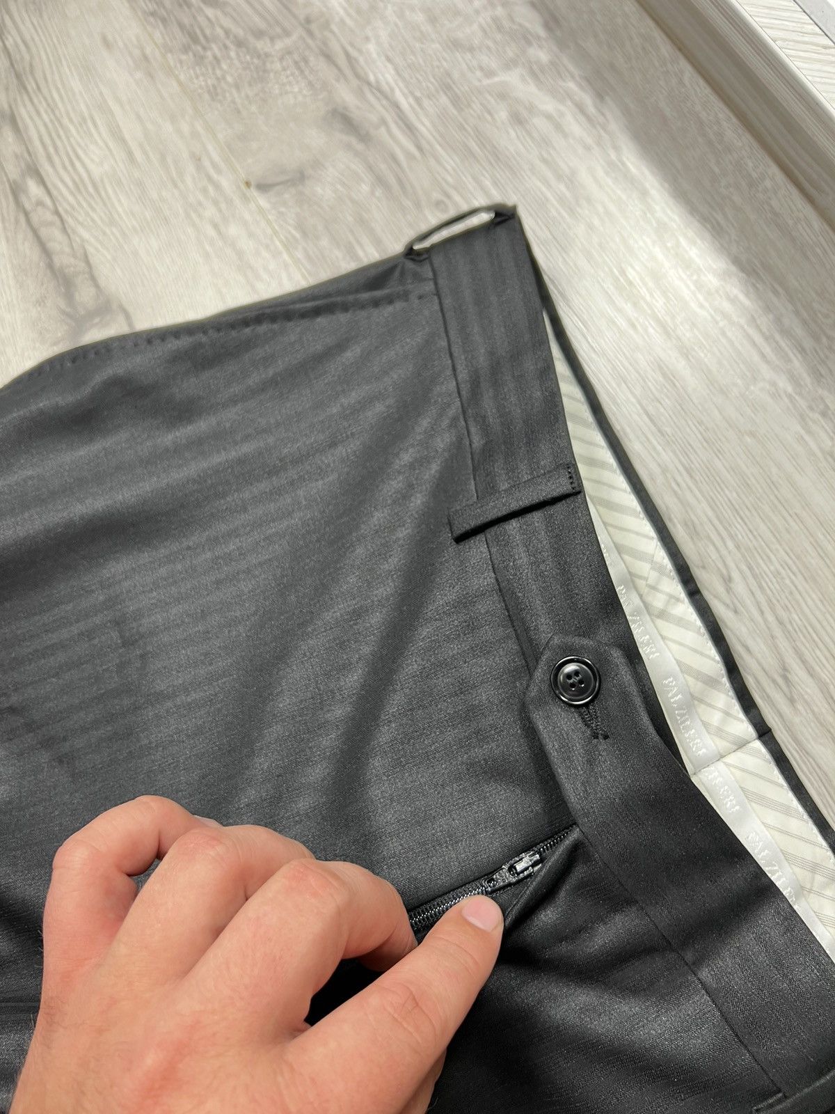 Pal Zileri 2 Pieces PAL ZILERI CERIMONIA Striped Suit One Button Sz 50R Size 40R - 16 Thumbnail