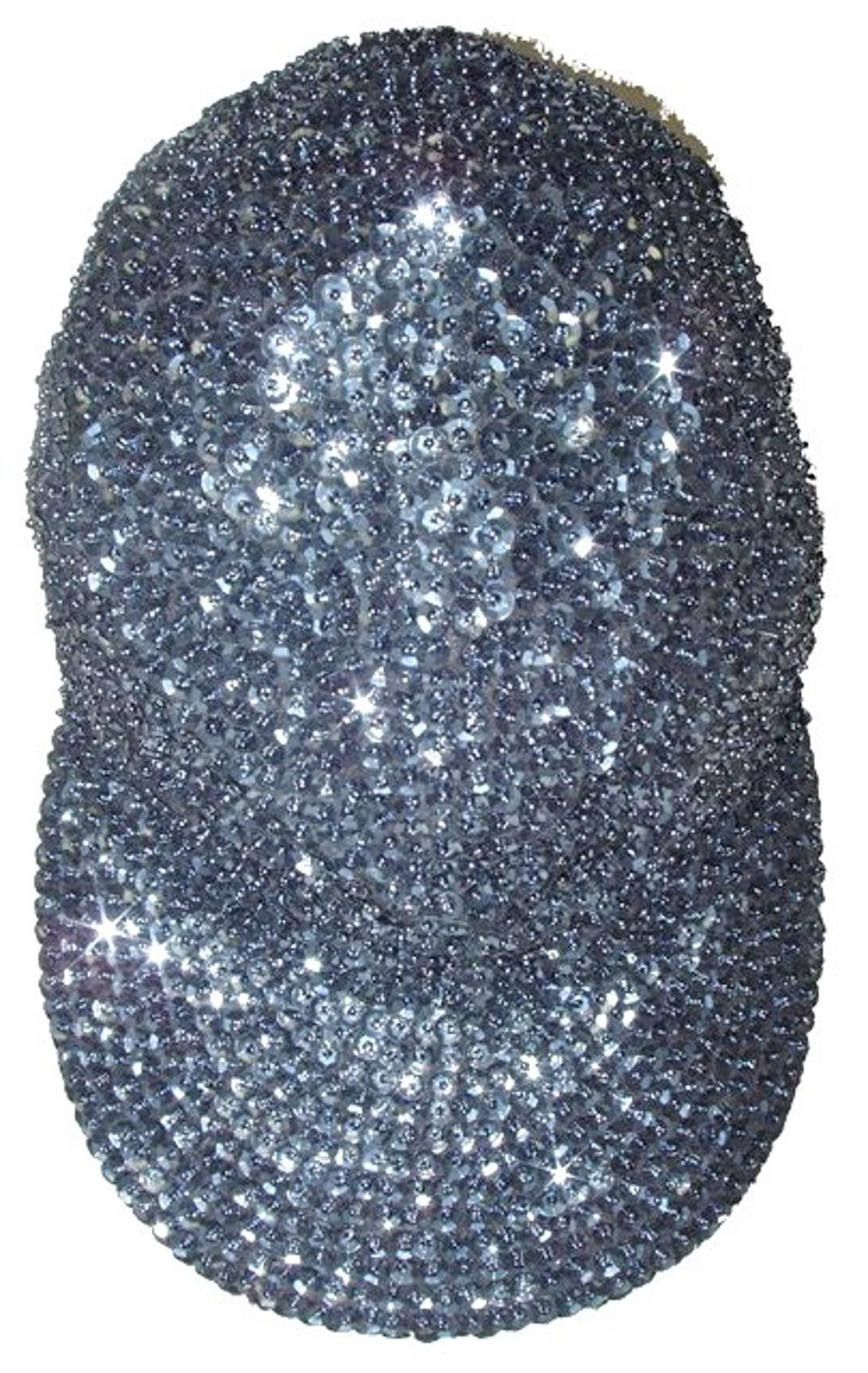 Designer Sequin Baseball Cap Gray Hematite Size ONE SIZE - 1 Preview