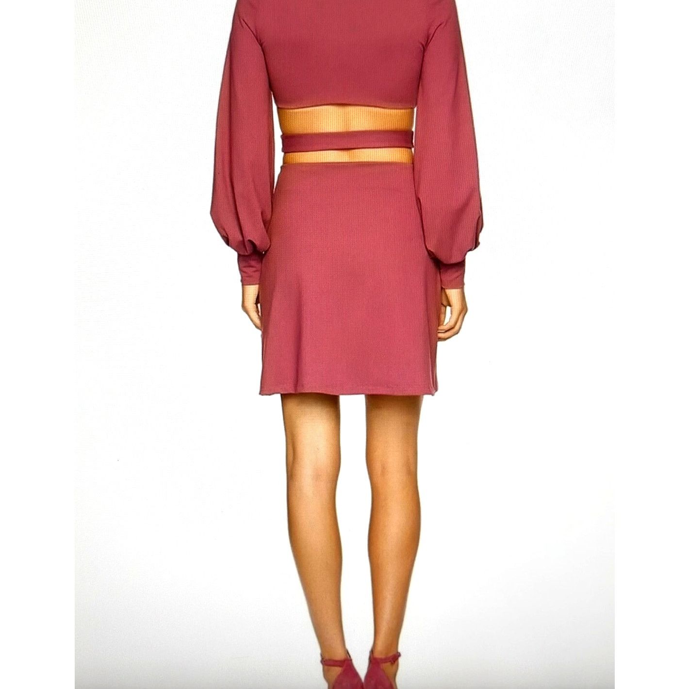 Susana Monaco Susana Monaco Deep V Neck Cut Out Back Dress Lipgloss XL Size XL / US 12-14 / IT 48-50 - 4 Thumbnail