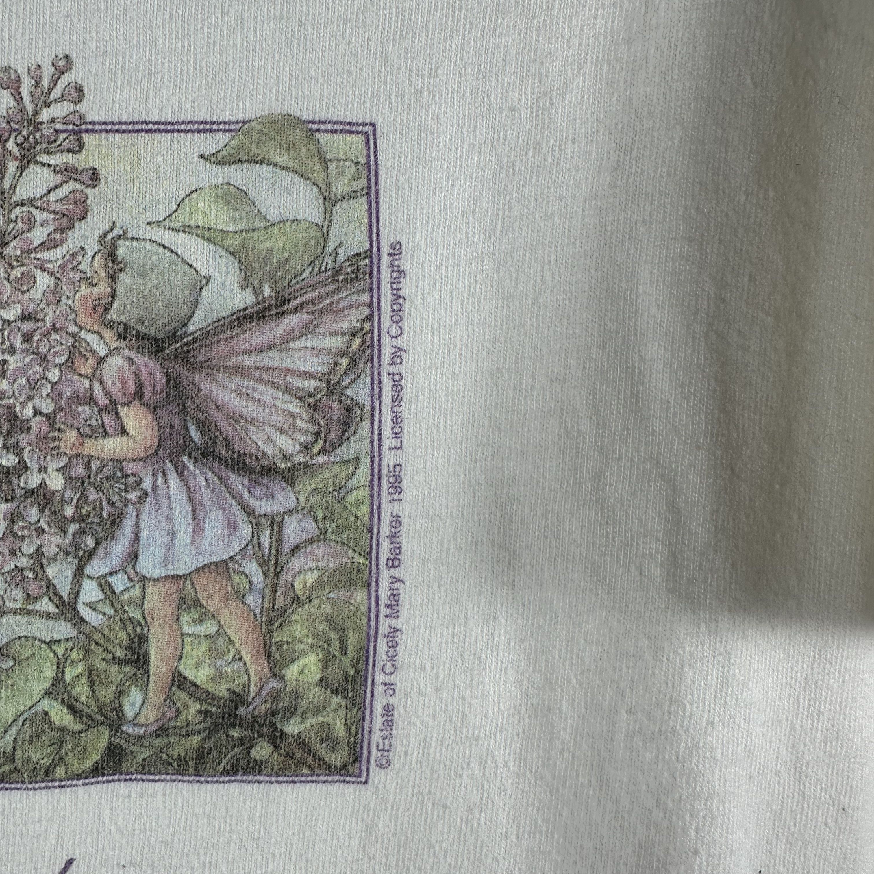 Vintage ​90s Flower Fairies of the Garden Cicely Mary Barker Art Tee Size US L / EU 52-54 / 3 - 5 Thumbnail