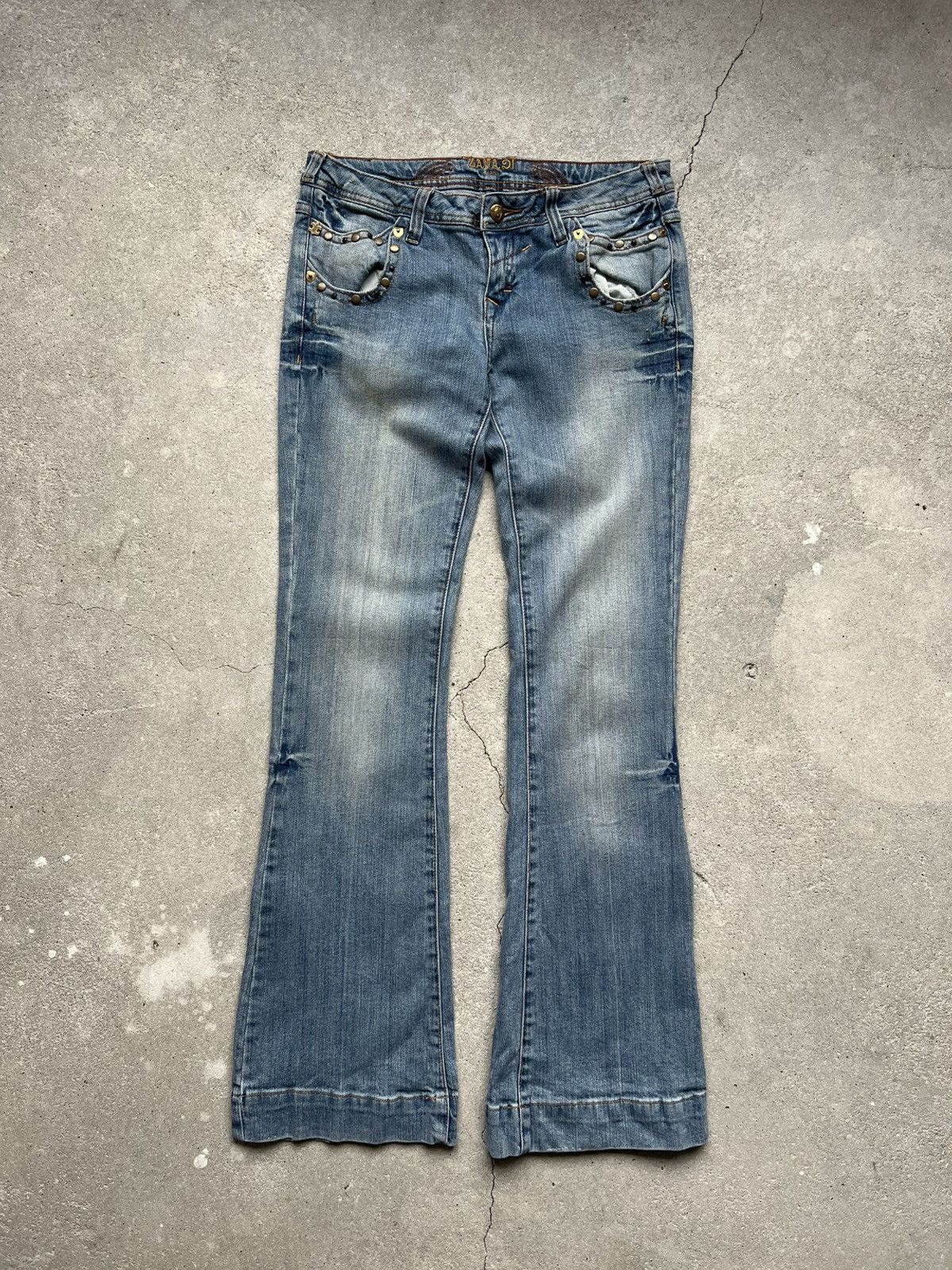 Hysteric Glamour × If Six Was Nine × Le Grande Bleu (L.G.B.) Rare Flared IfSixWasNine Junya LGB Style jeans Y2K Size 28" / US 6 / IT 42 - 5 Thumbnail