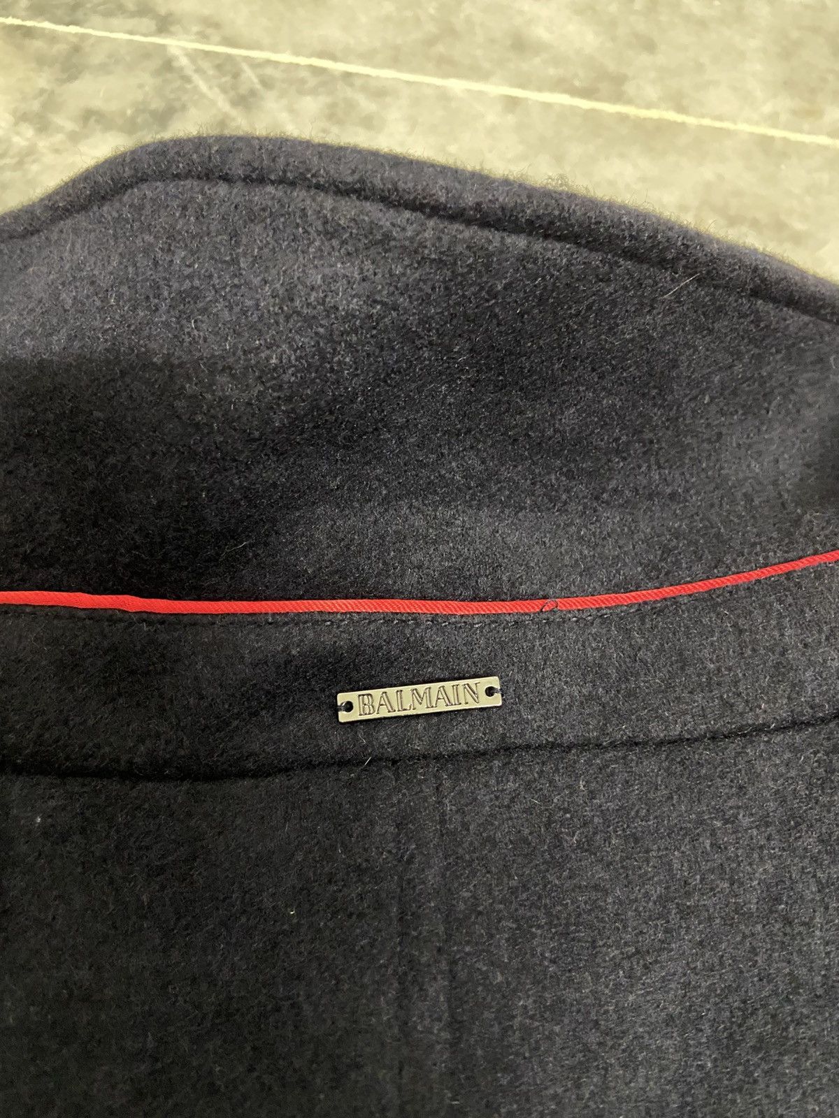Balmain Balmain Double Breasted Navy Wool Pea Coat jacket Size US L / EU 52-54 / 3 - 4 Thumbnail