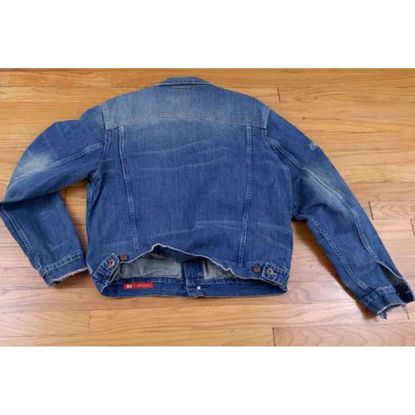X-LARGE VINTAGE Denim Laboratory Blue Denim Bomber Jacket size X-Large Men Size US 36 / EU 52 - 8 Thumbnail