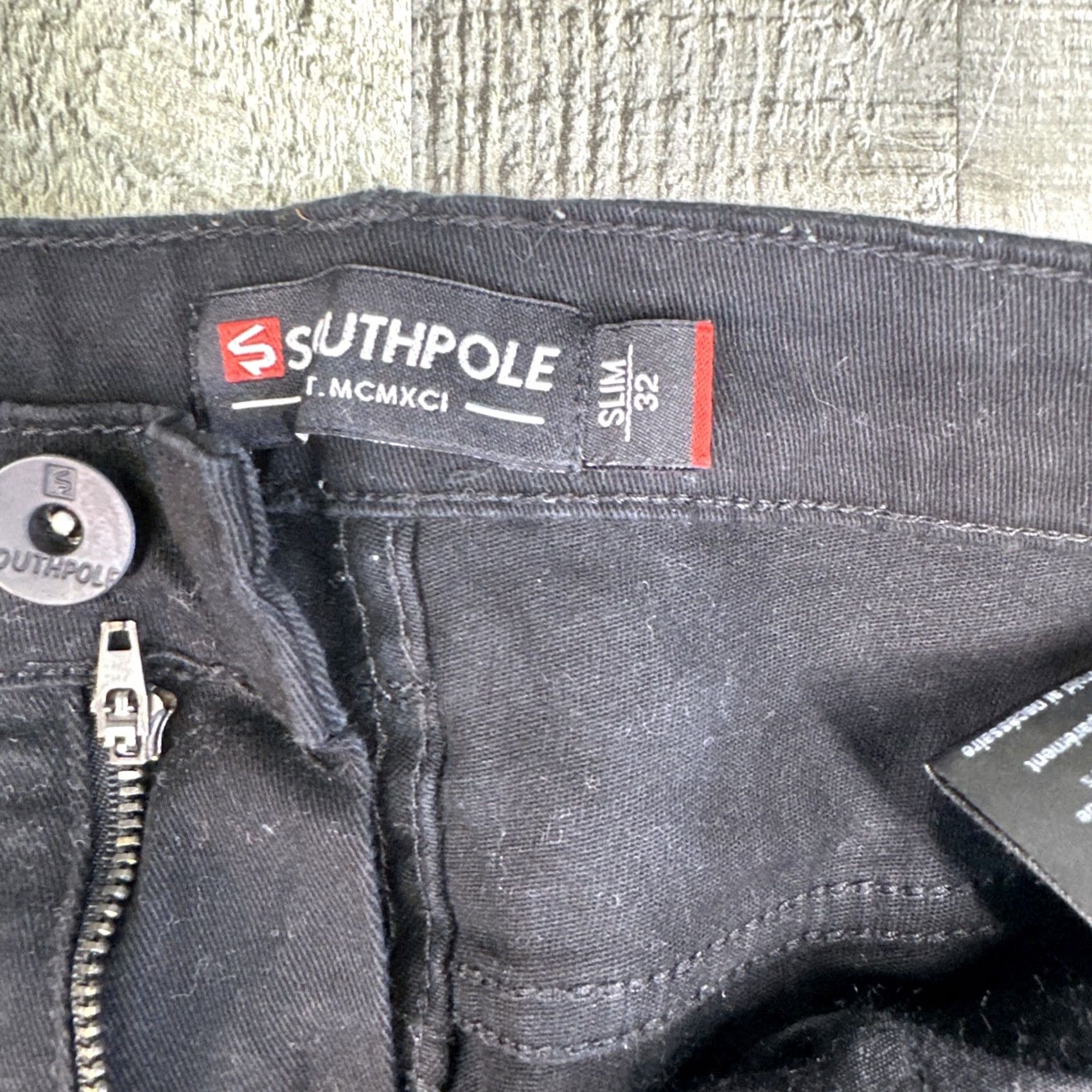Southpole VINTAGE Southpole Men’s Jean Shorts Black 32 Slim Chino Shirt? Size US 32 / EU 48 - 2 Thumbnail