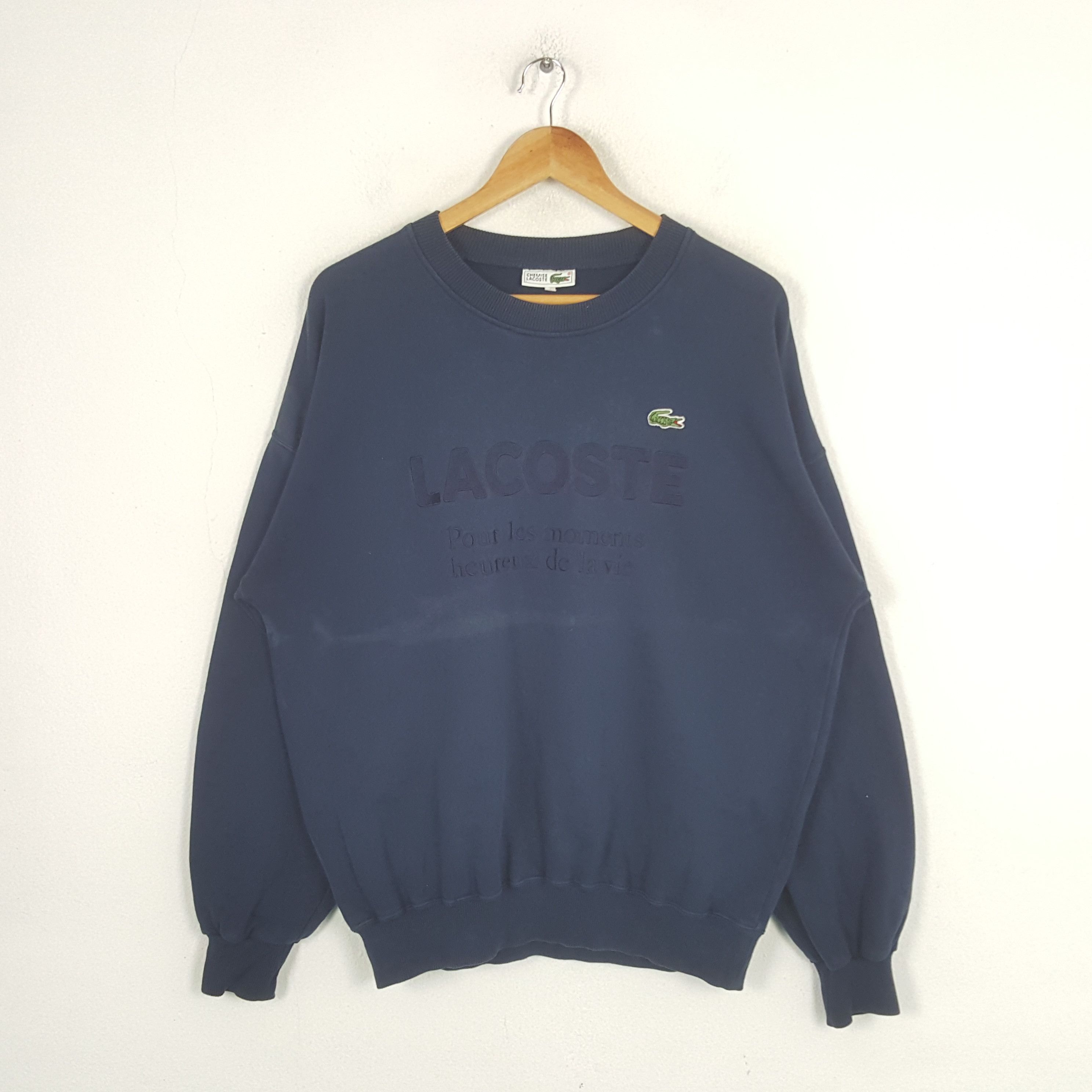 Lacoste Vintage Lacoste Embroidery Spellout Sweatshirt C290N26 Size US M / EU 48-50 / 2 - 1 Thumbnail