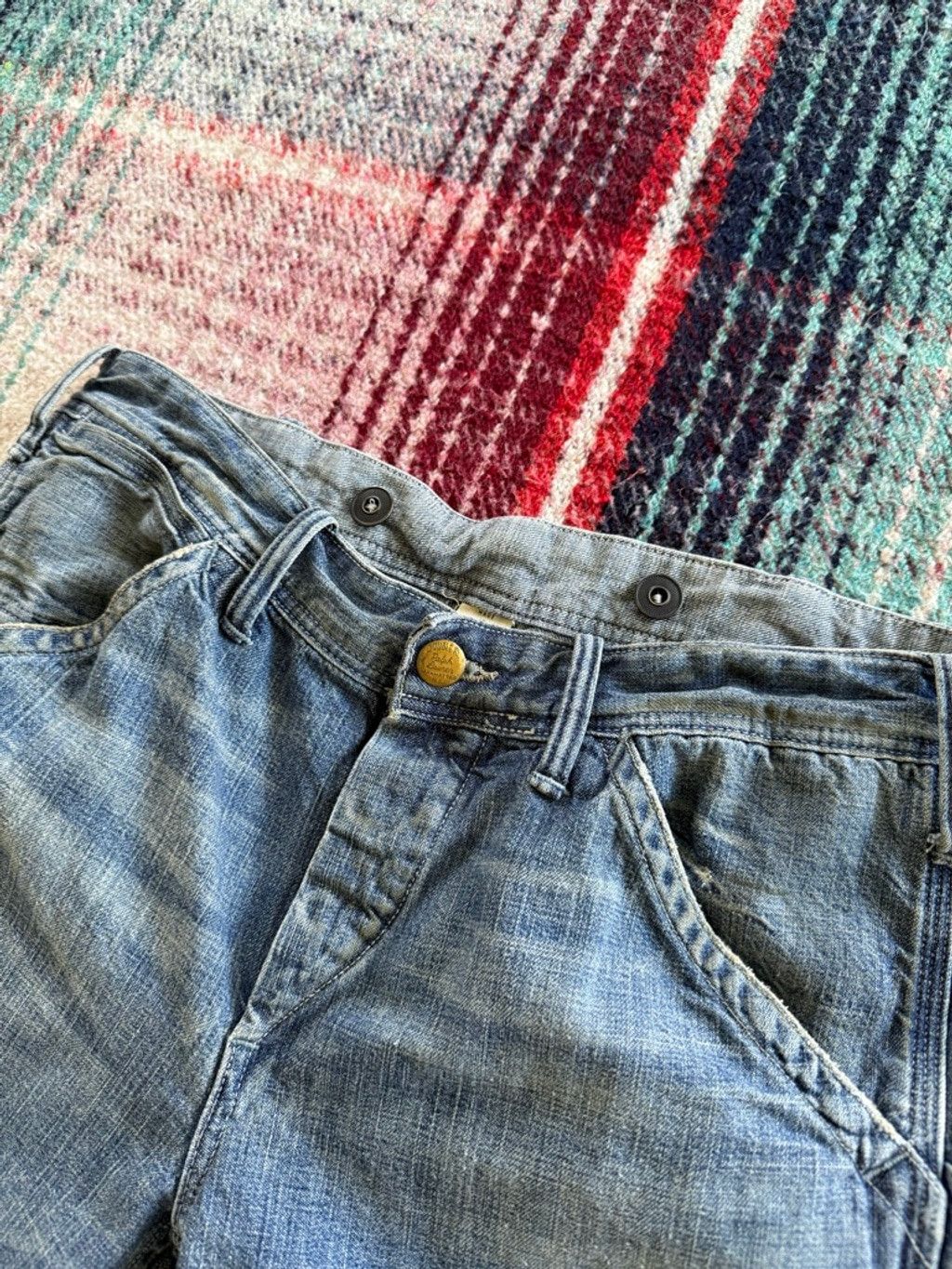 RRL Ralph Lauren 90s RRL Flare Denim Carpenter Pants 26x34 Size 26" / US 2 / IT 38 - 3 Thumbnail