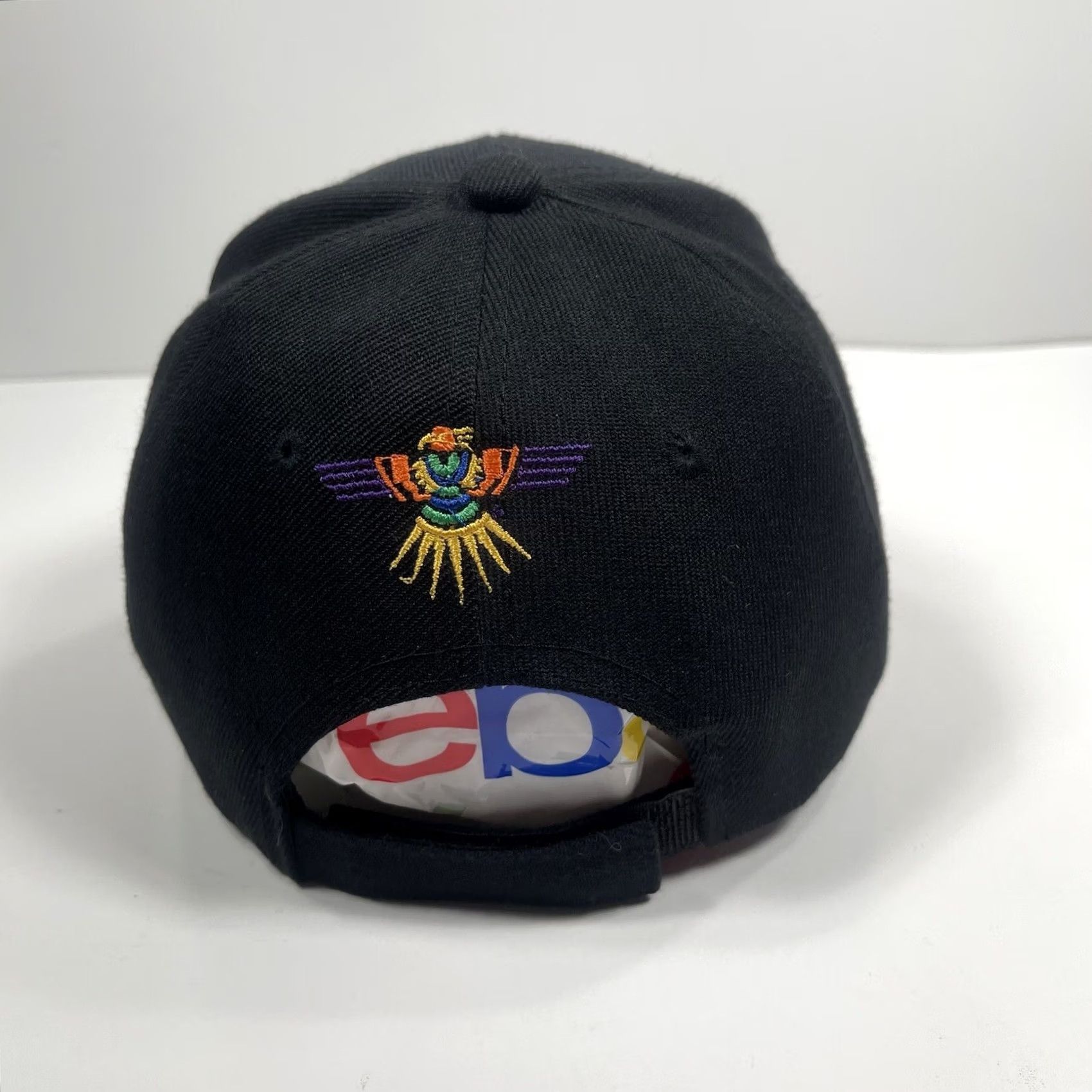 Native Golden Lion Hat Adult Black Adjustable StrapBack Baseball Cap Native Embroidered Black Logo Cap Men Adjustable StrapBack Hat Size ONE SIZE - 5 Thumbnail