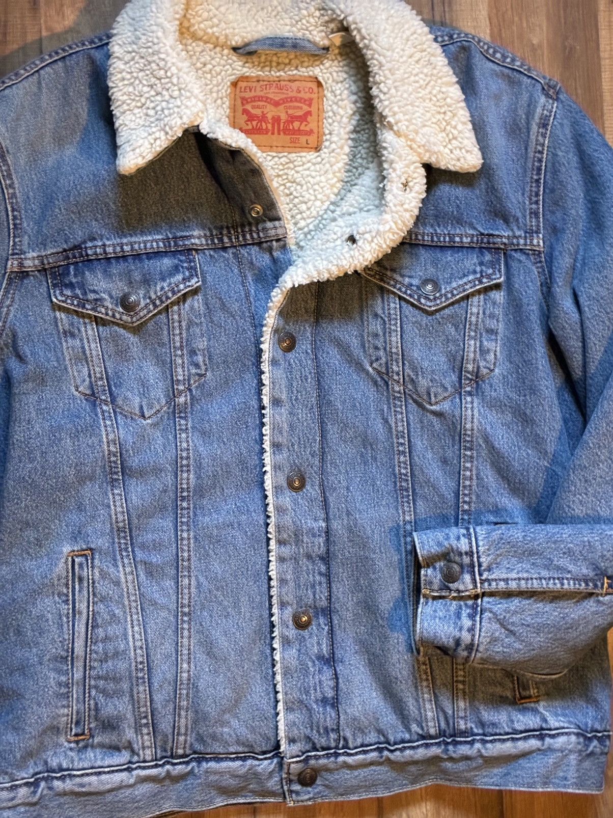 Levi's Levi’s Sherpa Denim jacket Size US L / EU 52-54 / 3 - 3 Thumbnail