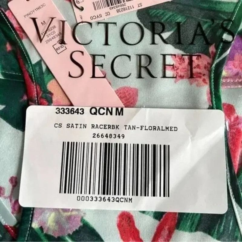 Victoria's Secret VICTORIA'S SECRET Tropic Satin Racerback Tank, Medium Size ONE SIZE - 5 Thumbnail