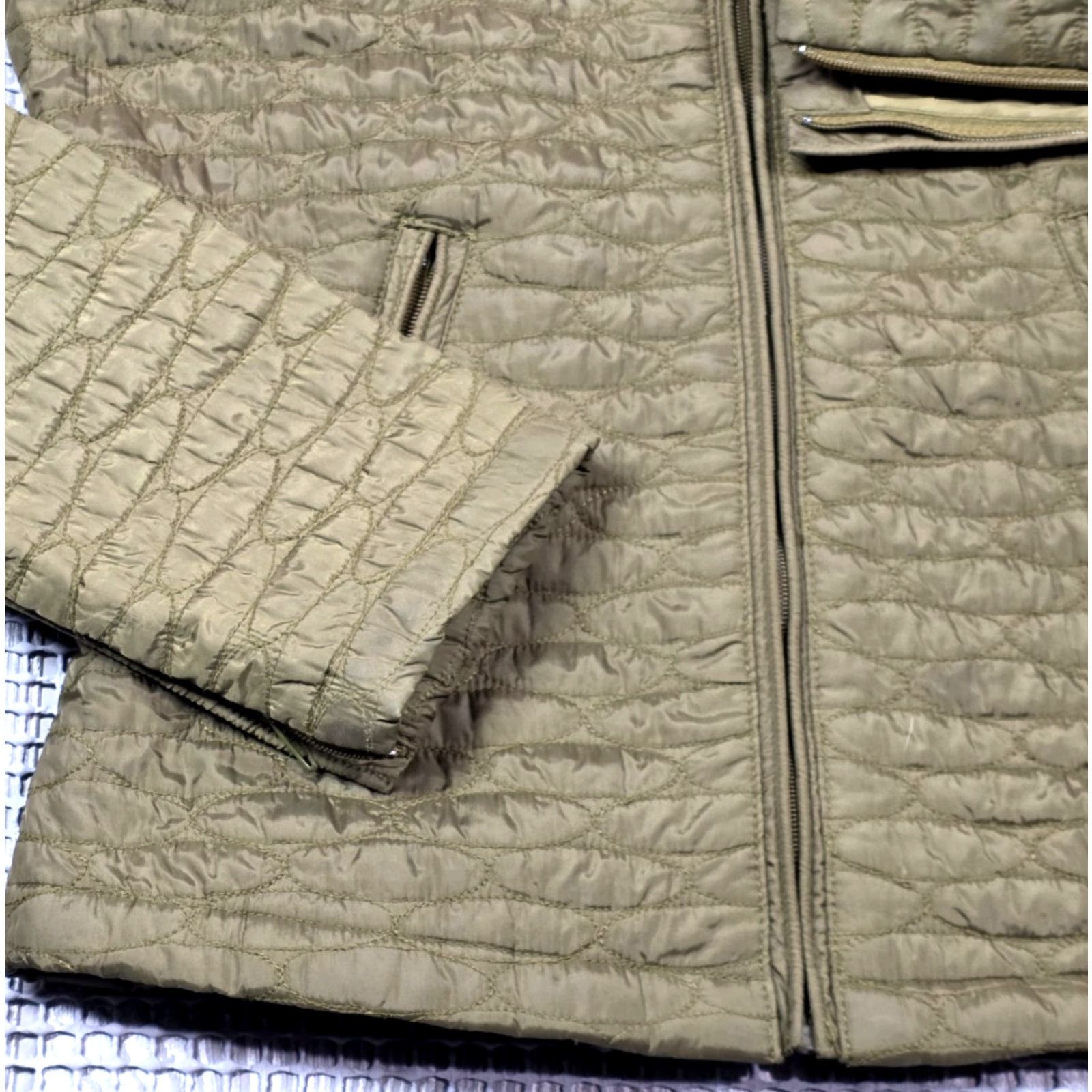 Oakley Oakley Moto Biker Jacket Full Zip Quilted Micro Puffer Olive Pink Womens XS Size XS / US 0-2 / IT 36-38 - 4 Thumbnail