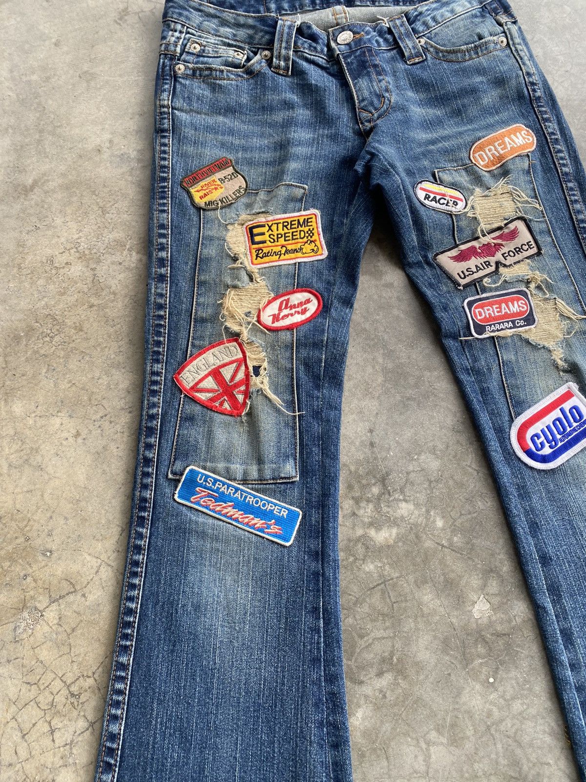 Hysteric Glamour × Japanese Brand Flare Jeans Japanese Ana Kerry Stretch Denim Low Rise Size 29" - 2 Thumbnail