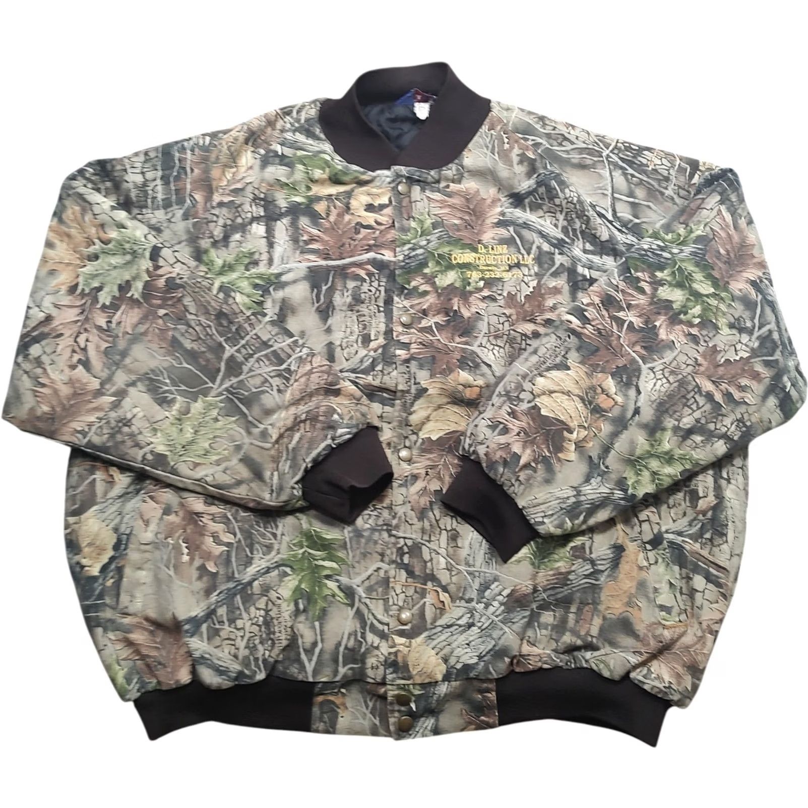 Vintage VTG ASW Bomber Jacket Men 2XL Camouflage Brown Cotton Blend Quilted Insulated Lined Pockets Stand-Up Collar 90s 80s Hunting USA Jacket Size US XXL / EU 58 / 5 - 2 Thumbnail
