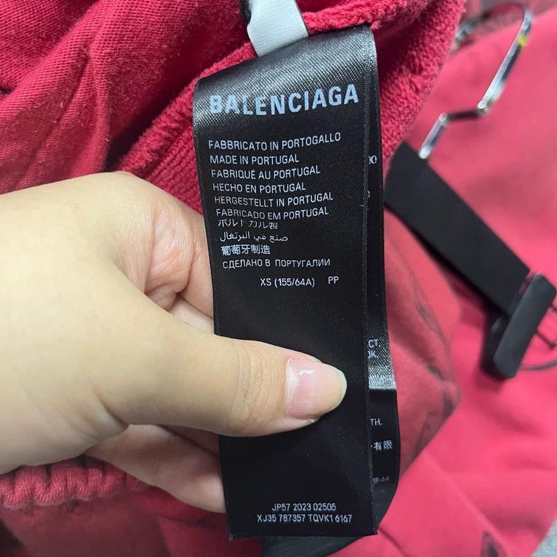 Balenciaga Balenciaga size XS Red graphic print elasticated waist-mid Size US 26 / EU 42 - 3 Thumbnail