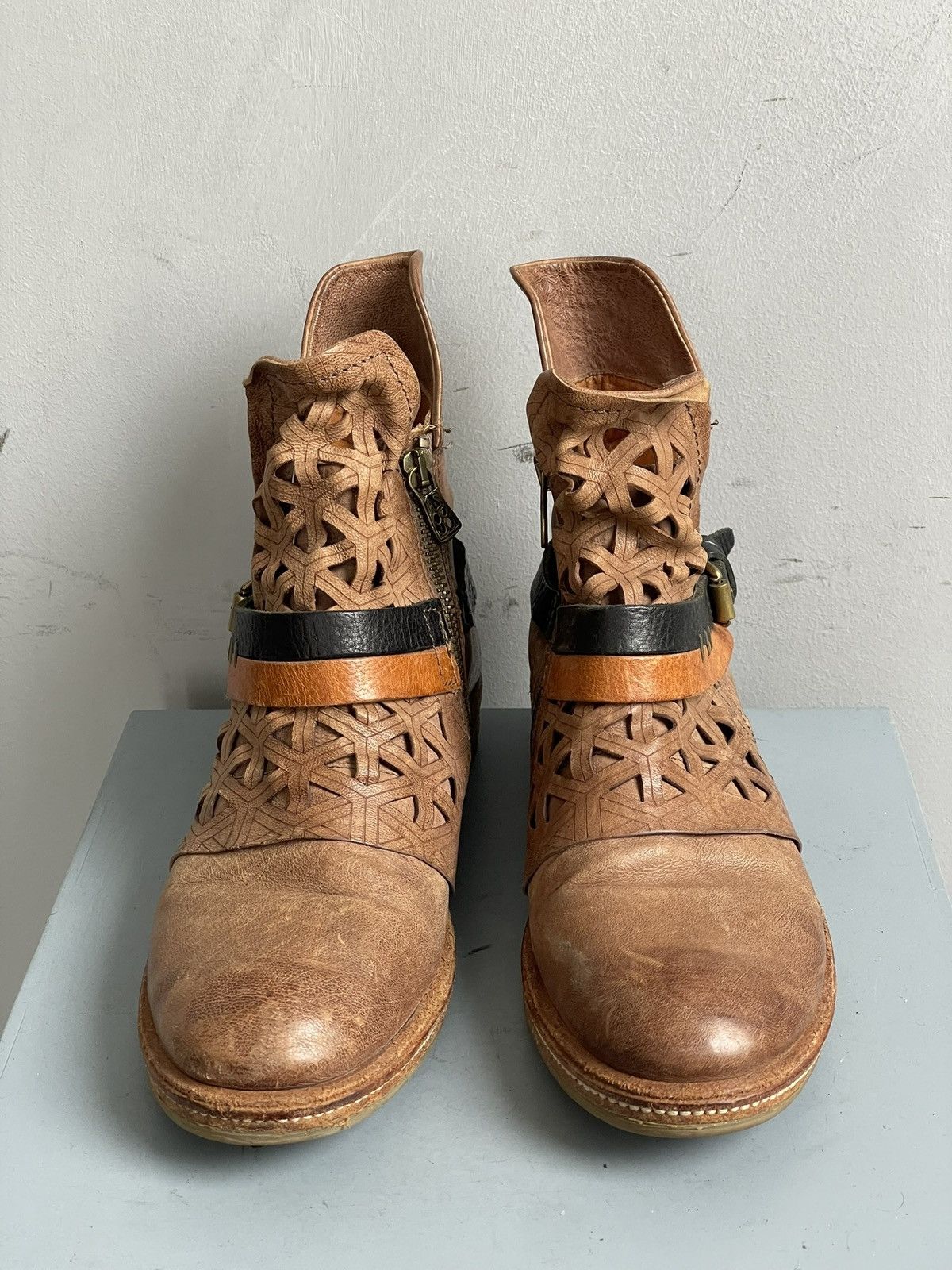 A.S.98 Rare tornado A.S. 98 GUIDI style boots zipper Size US 9.5 / IT 39.5 - 5 Thumbnail