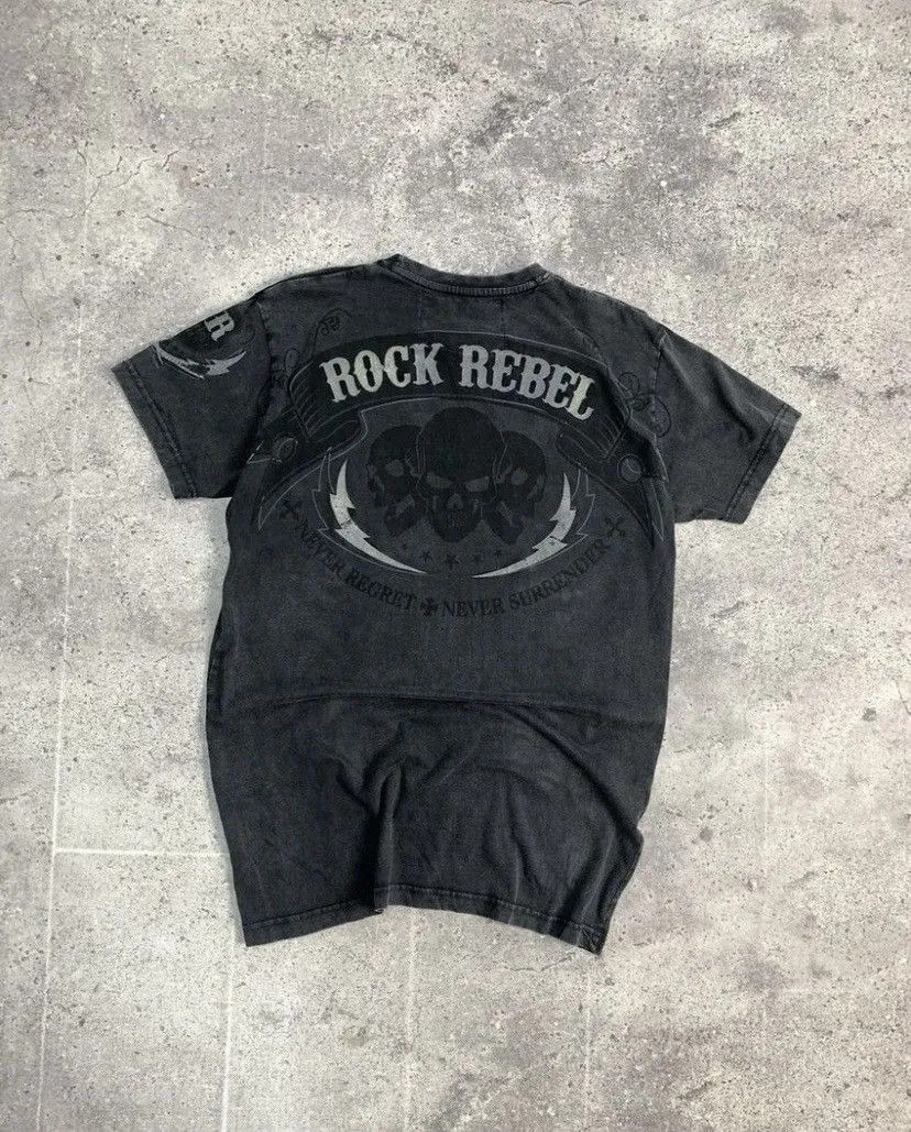 Affliction × Band Tees × Tapout Affliction Style Rock Rebel Aop Band Y2K Tee Size US M / EU 48-50 / 2 - 9 Thumbnail