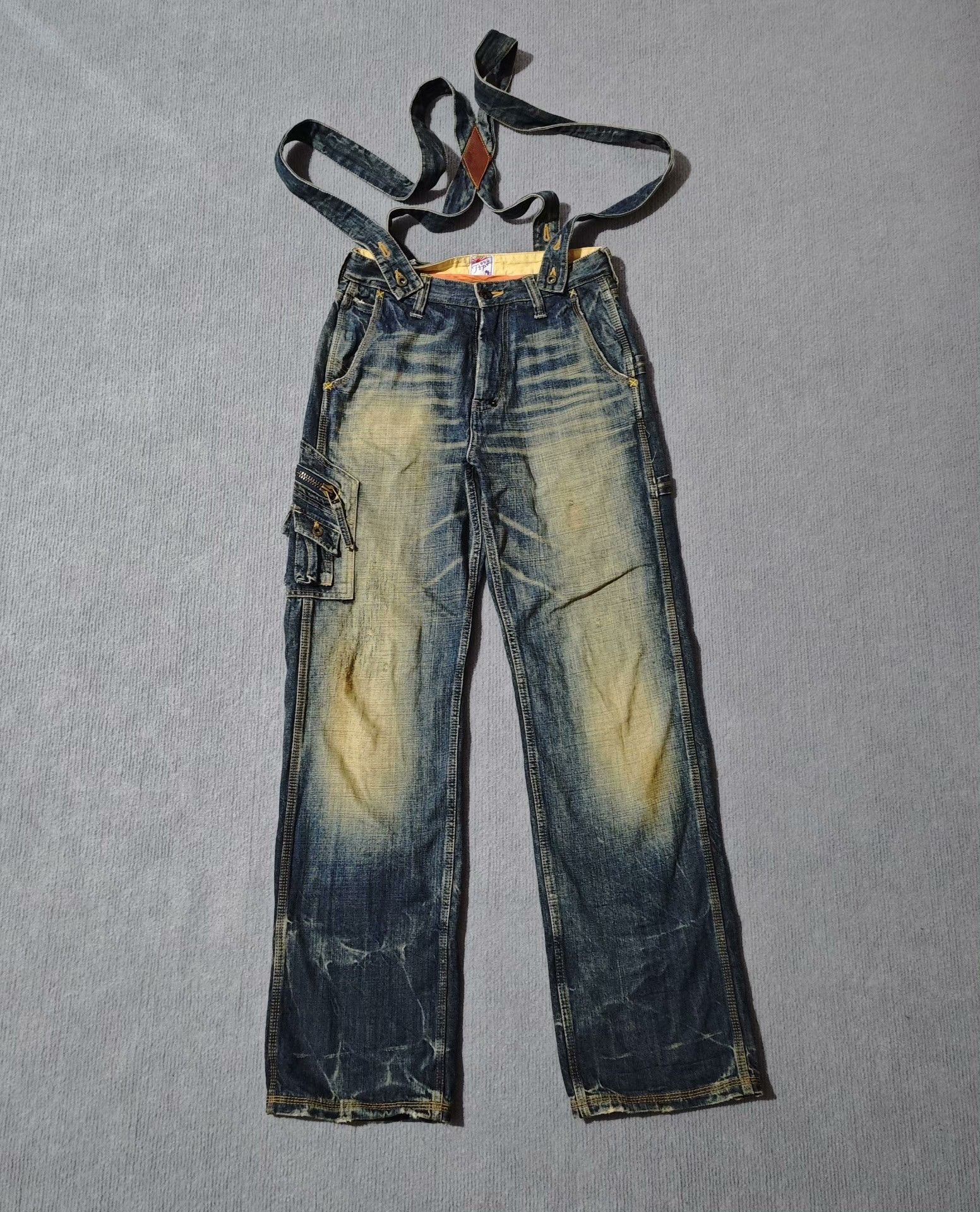 Prps PRPS Vintage Suspender Washed Jeans Size US 39 - 1 Thumbnail