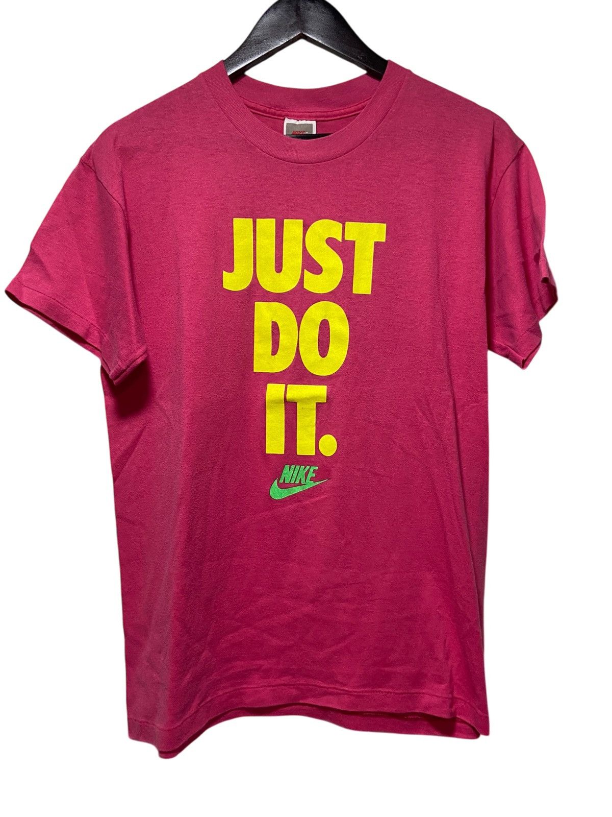 Nike × Vintage Vintage 80s Nike Just Do It Tee USA MADE SINGLE STITCH LARGE Size US L / EU 52-54 / 3 - 1 Thumbnail
