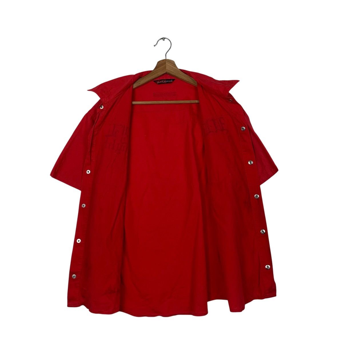 Japanese Brand SLASH NUMBER Red Short Sleeve Button Shirt #2075-C90 Size US L / EU 52-54 / 3 - 12 Thumbnail