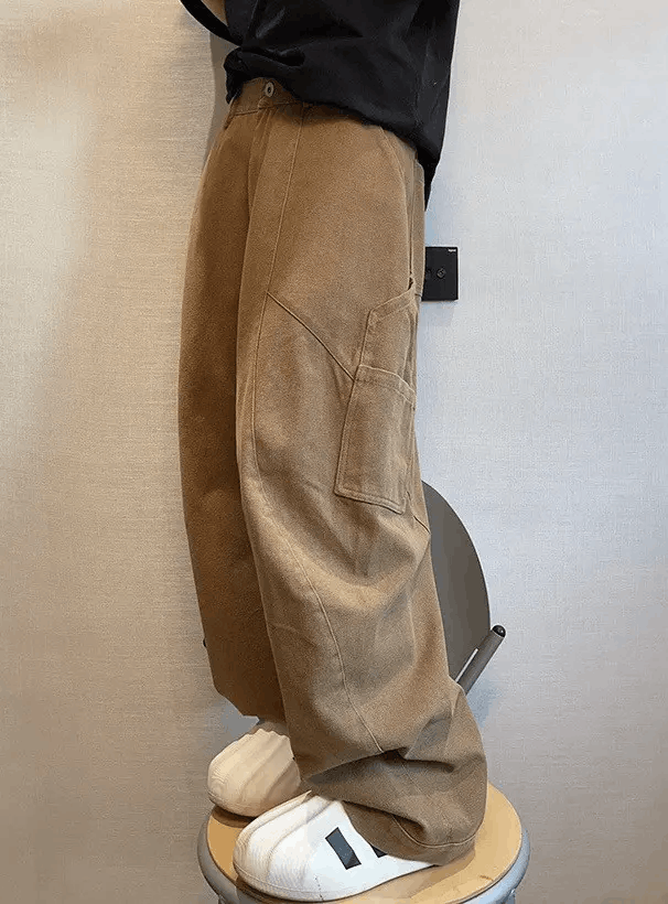 Japanese Brand × Vintage Vintage Street Washed Loose Fit Khaki Work Pants Size US 32 / EU 48 - 3 Thumbnail