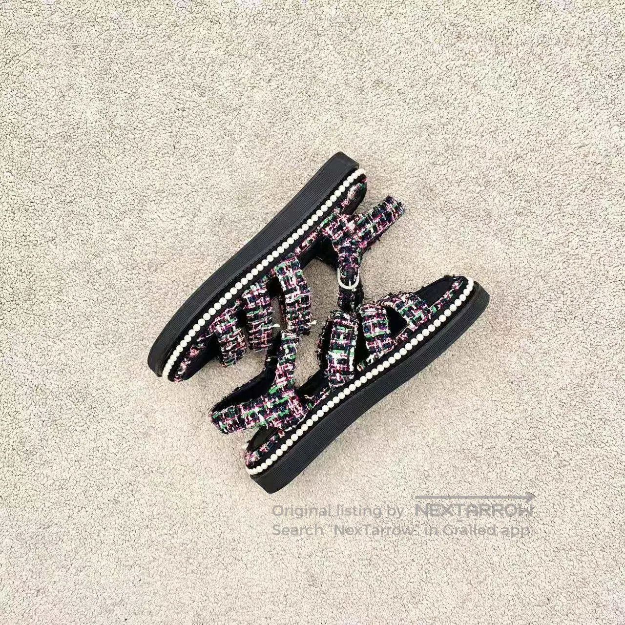 Chanel Chanel Pearl black sandals| Size US 7 / IT 37 - 3 Thumbnail