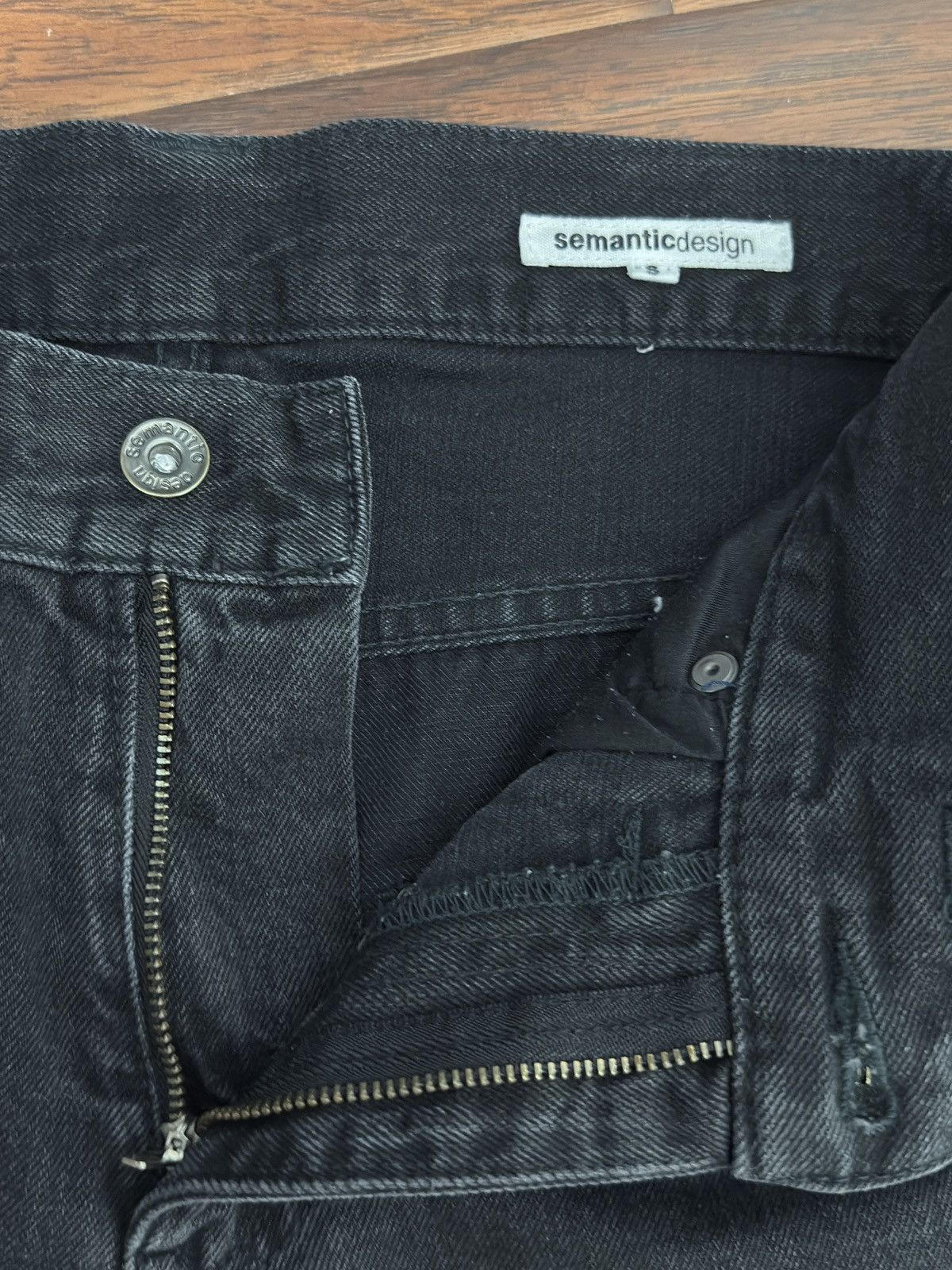 Japanese Brand Semanticdesign Black Flared Denim Size US 30 / EU 46 - 6 Thumbnail