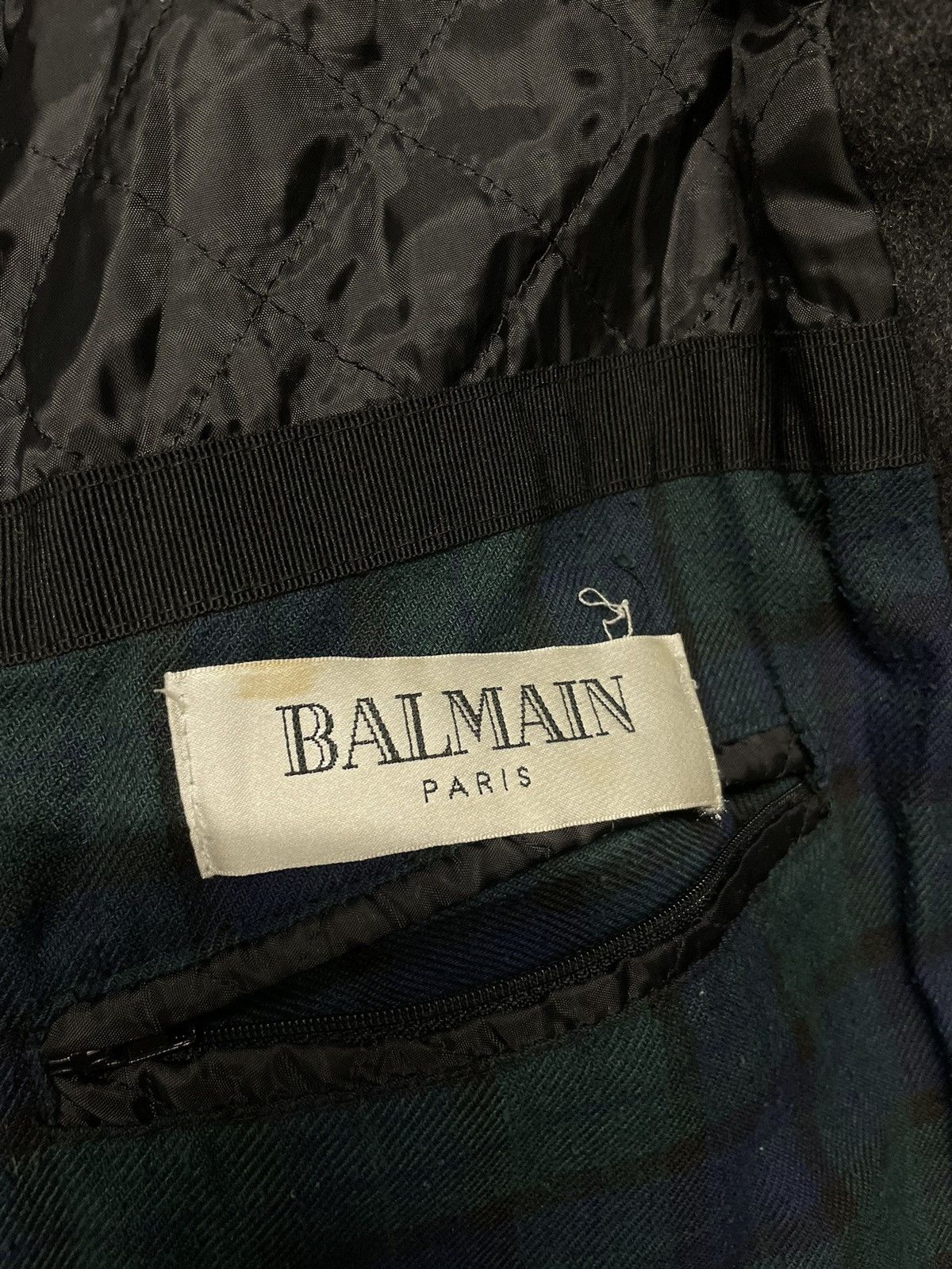 Balmain × Pierre Balmain Vintage Balmain Wool cashmere black gray coat Size US M / EU 48-50 / 2 - 8 Thumbnail
