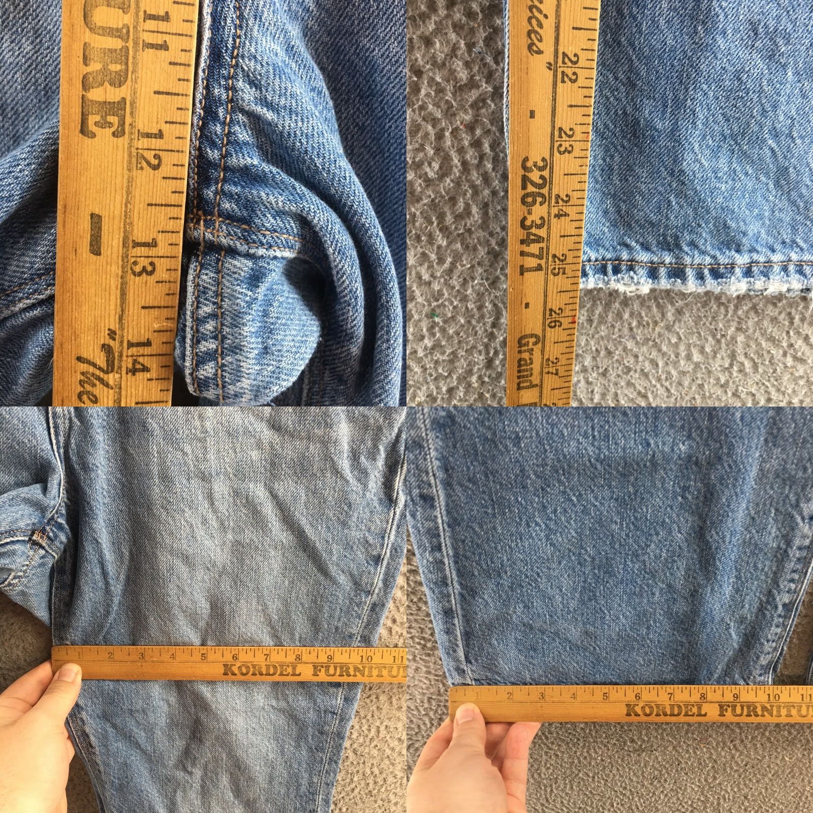 American Eagle Outfitters American Eagle Jeans Womens 14 Short Straight Blue Denim Zip Fly Distressed 90s Size 36" / US 14 / IT 50 - 8 Thumbnail