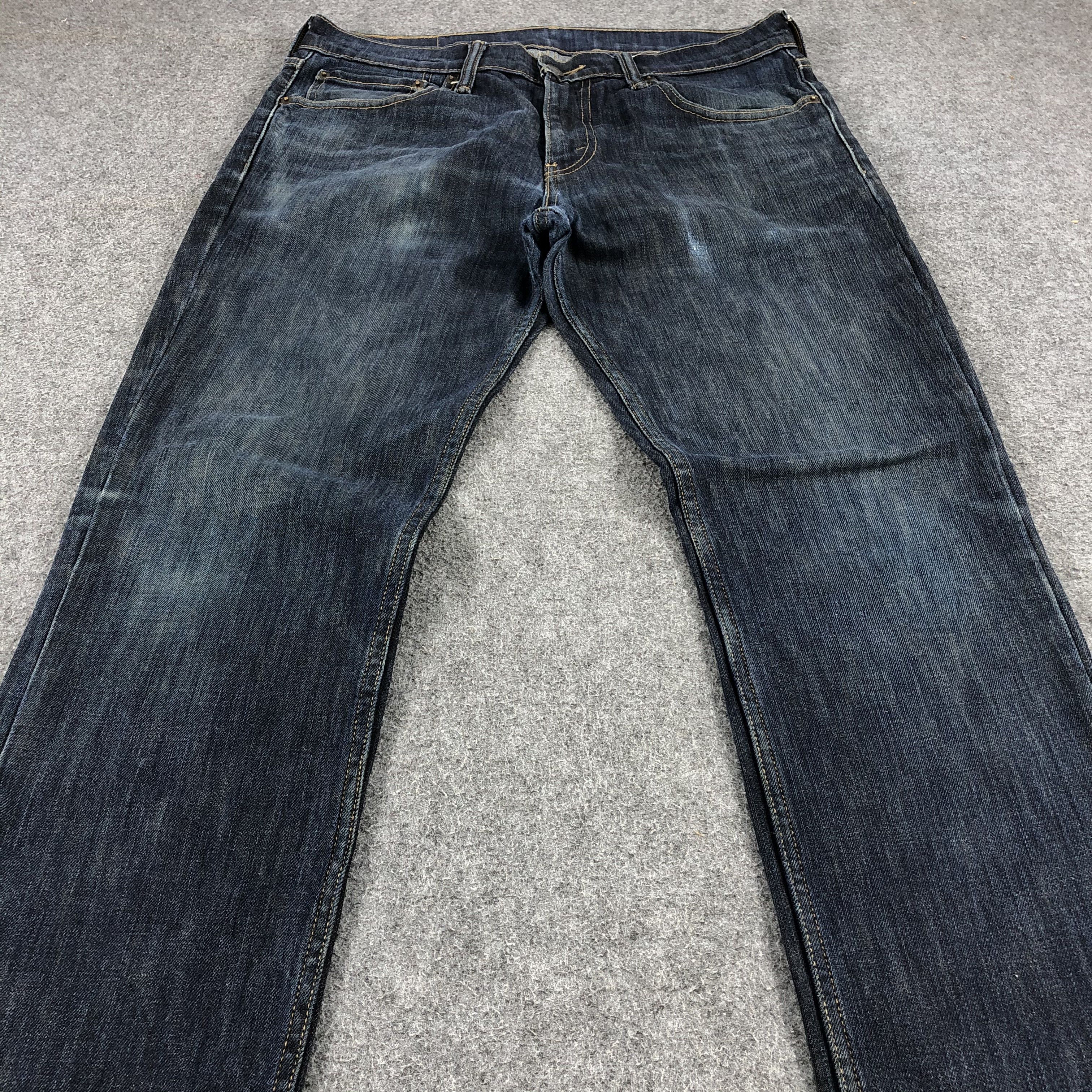 Levi's Blue wash Vintage Levis 511 Jeans Distressed Denim-J1114 Size US 34 / EU 50 - 3 Thumbnail