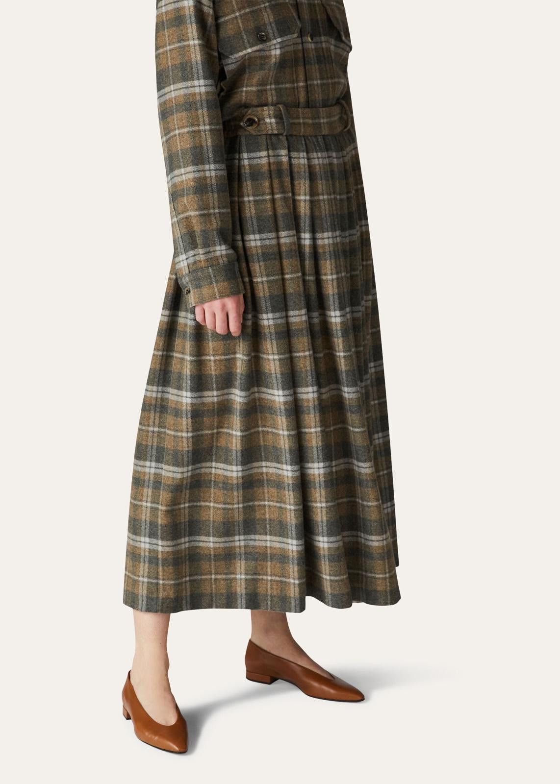 Loro Piana o1srvl11e1224 Dreki Virgin Wool Skirt in Multicolor Size 28" / US 6 / IT 42 - 5 Thumbnail