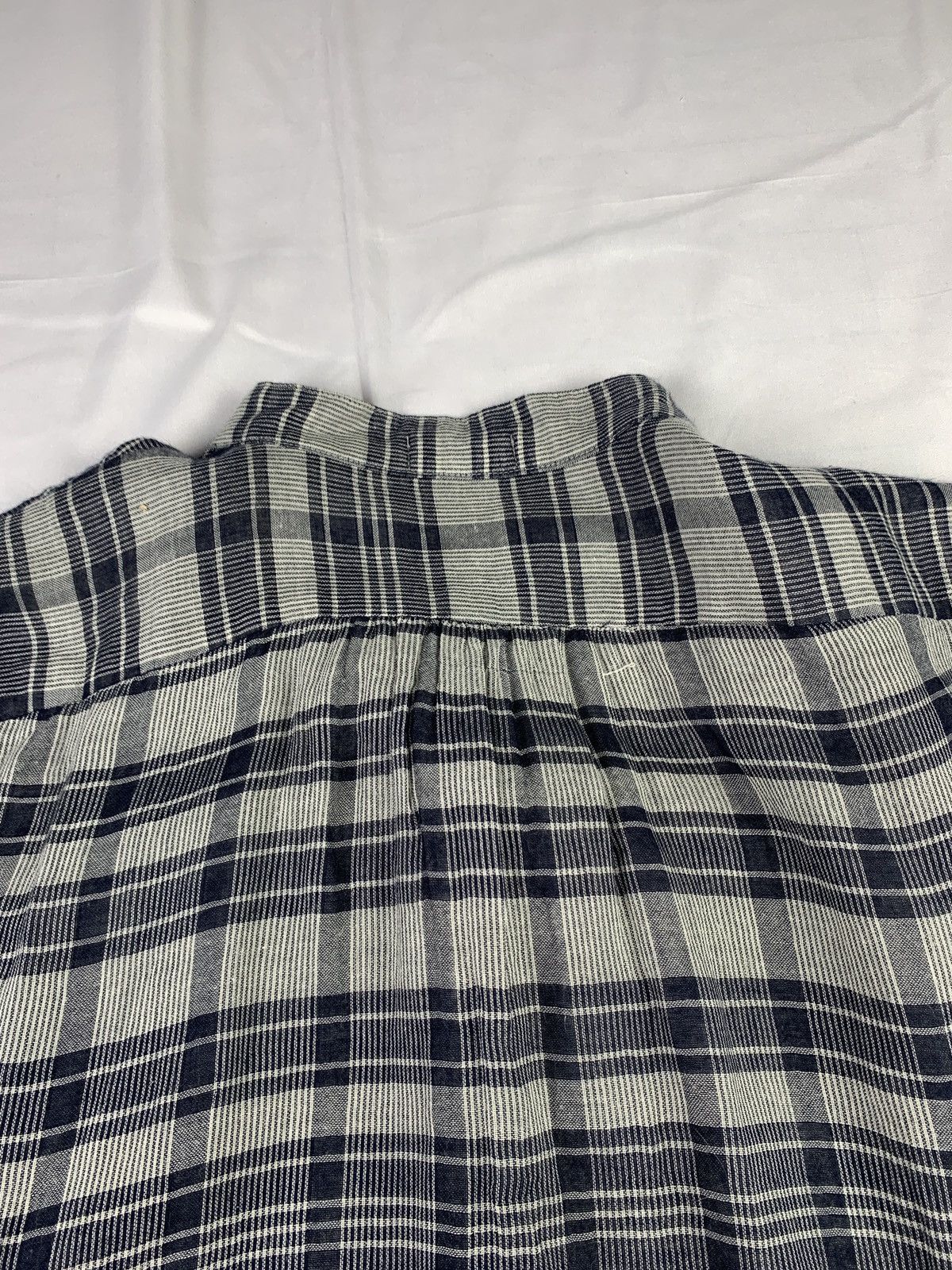 Issey Miyake 2000s Plantation by Issey Miyake Plaid Round Collar Shirt Size L / US 10 / IT 46 - 5 Thumbnail