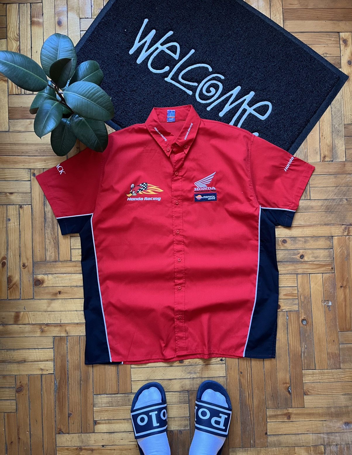 Ferrari × Vintage Vintage Honda Repsol F1 Moto Woody Woodpecker Racing Shirt Size US XL / EU 56 / 4 - 1 Thumbnail