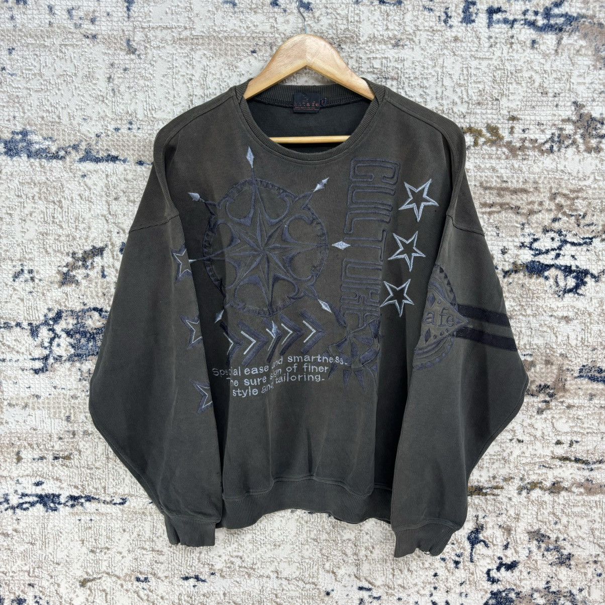 Japanese Brand × Vintage Vintage Distressed Santa Fe Embroidered Logo Sweatshirt Size US L / EU 52-54 / 3 - 1 Thumbnail