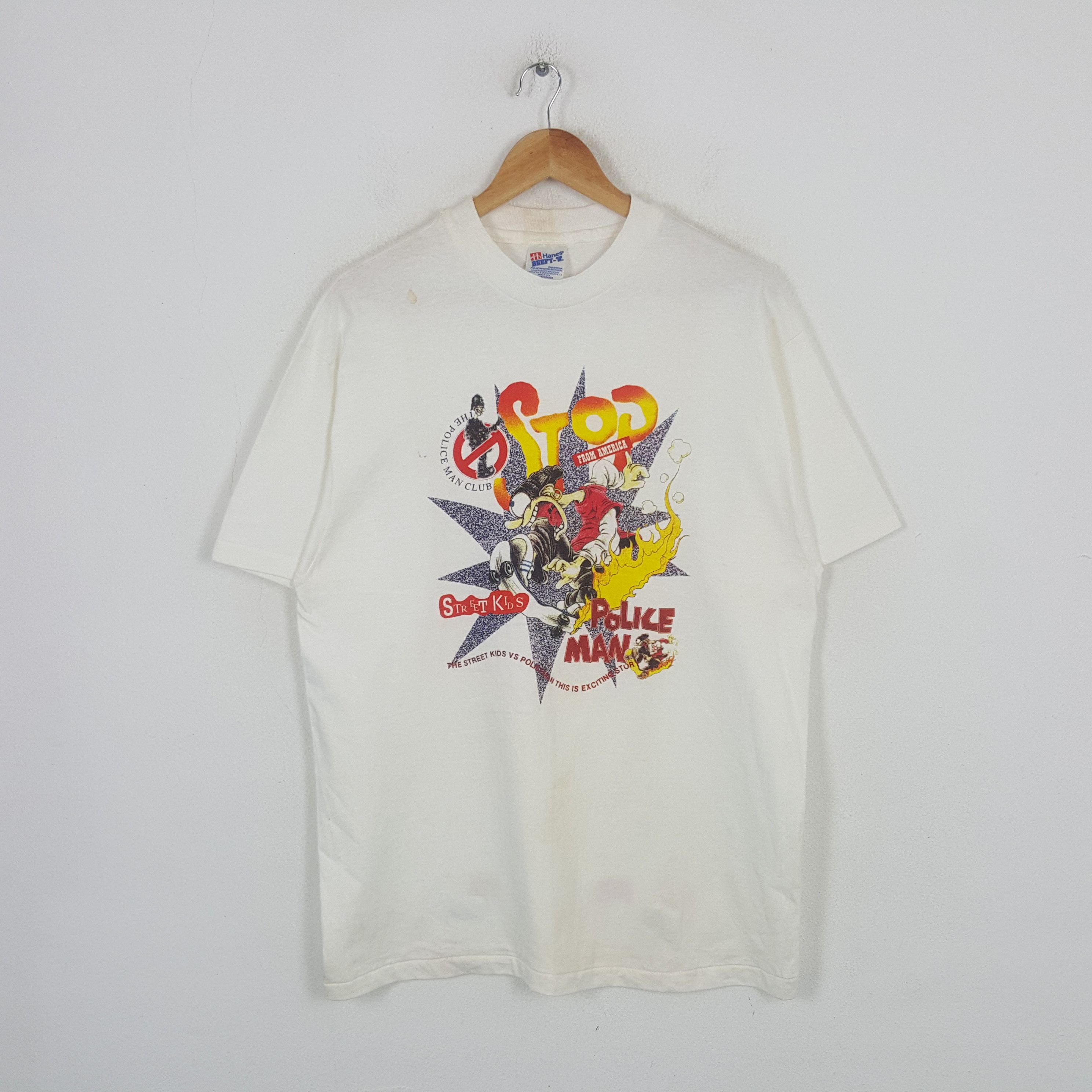 Cartoon Network Vintage The Street Kids Police Man Cartoon 90's Tshirt RR3 Size US L / EU 52-54 / 3 - 1 Thumbnail