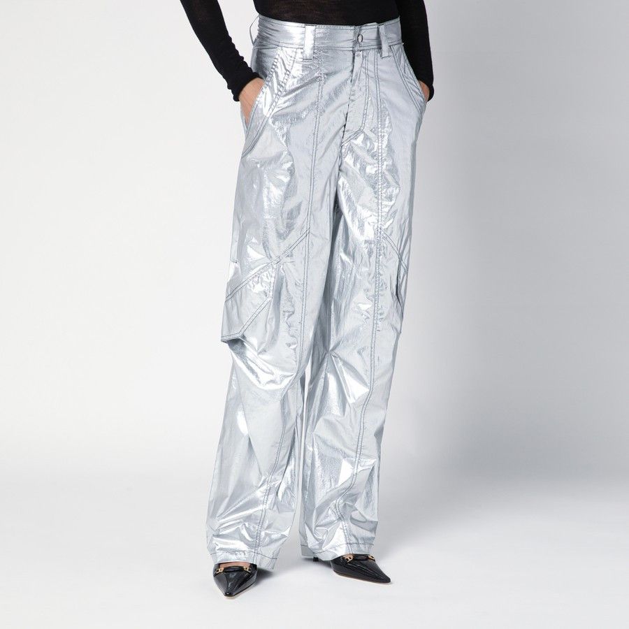 Isabel Marant o1d2blof0824 Cargo Trousers in Metal Size 26" / US 2 / IT 38 - 3 Thumbnail