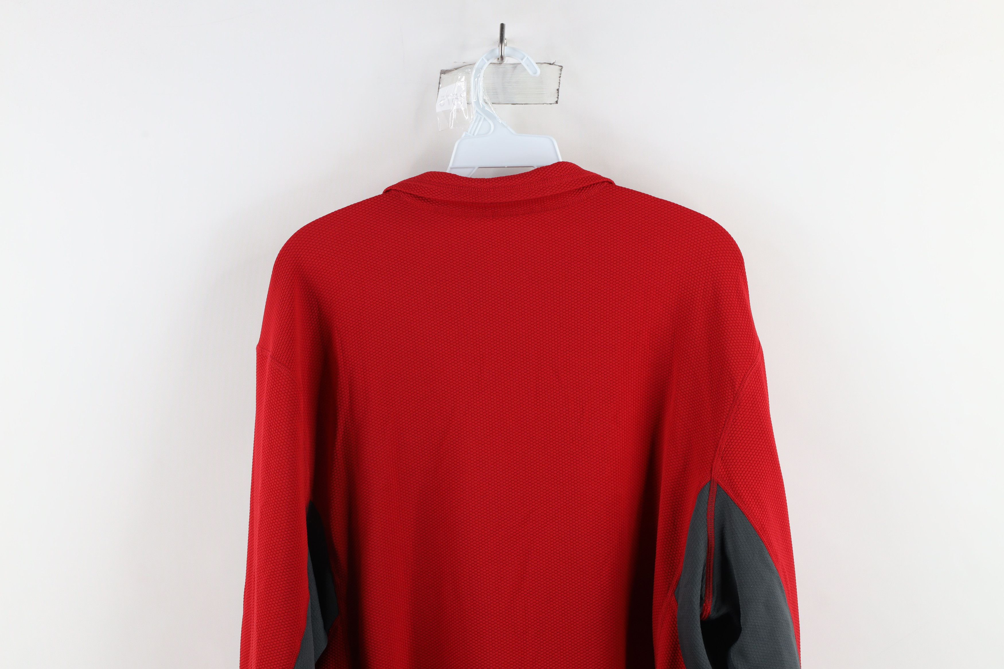Nike × Vintage Vintage Nike ACG Swoosh Thermal Knit Half Zip Top Red Size US XL / EU 56 / 4 - 12 Thumbnail