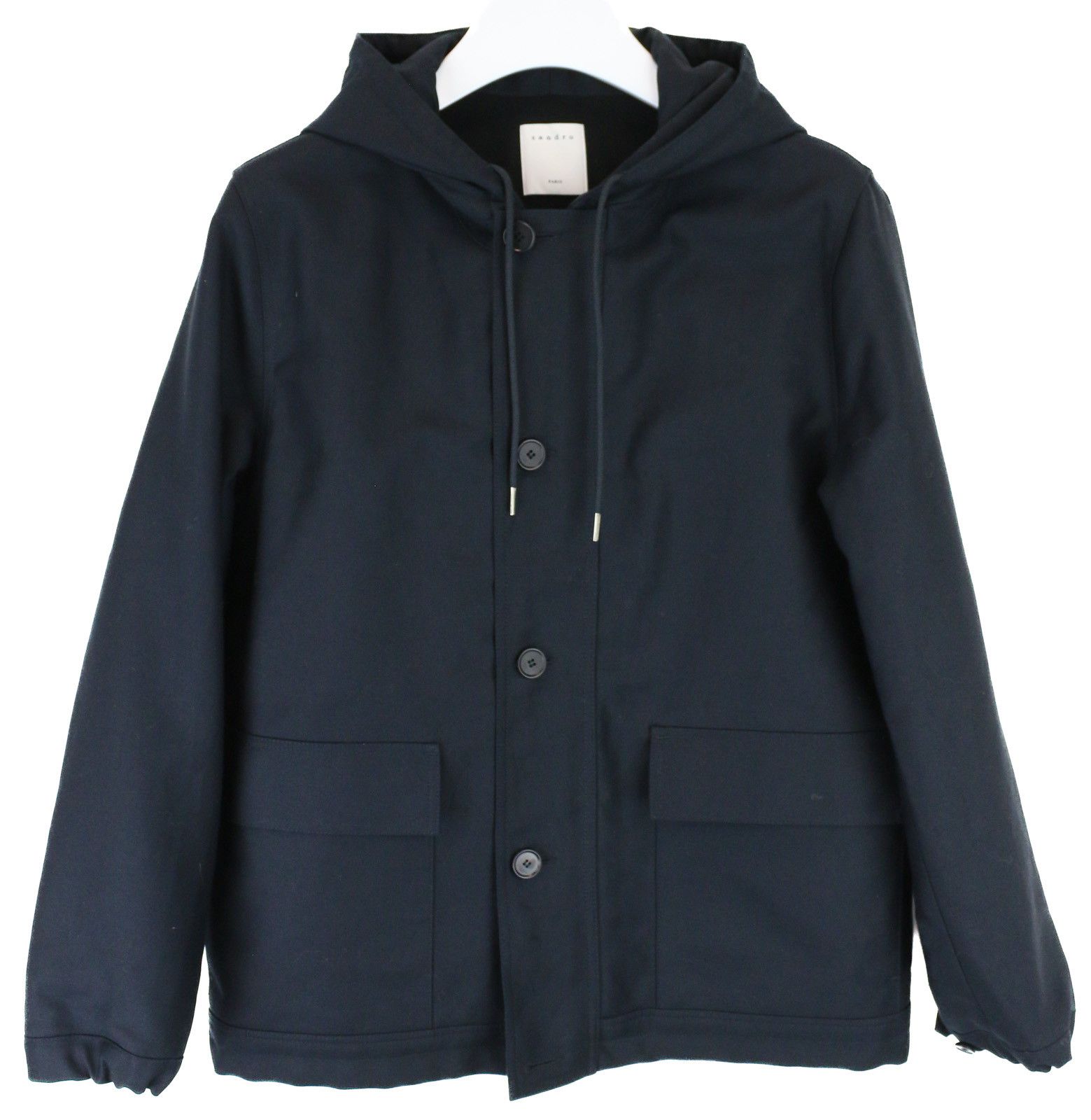 Sandro SANDRO Deck Jacket Men s LARGE Hooded Parka Padded Full Zip Grailed