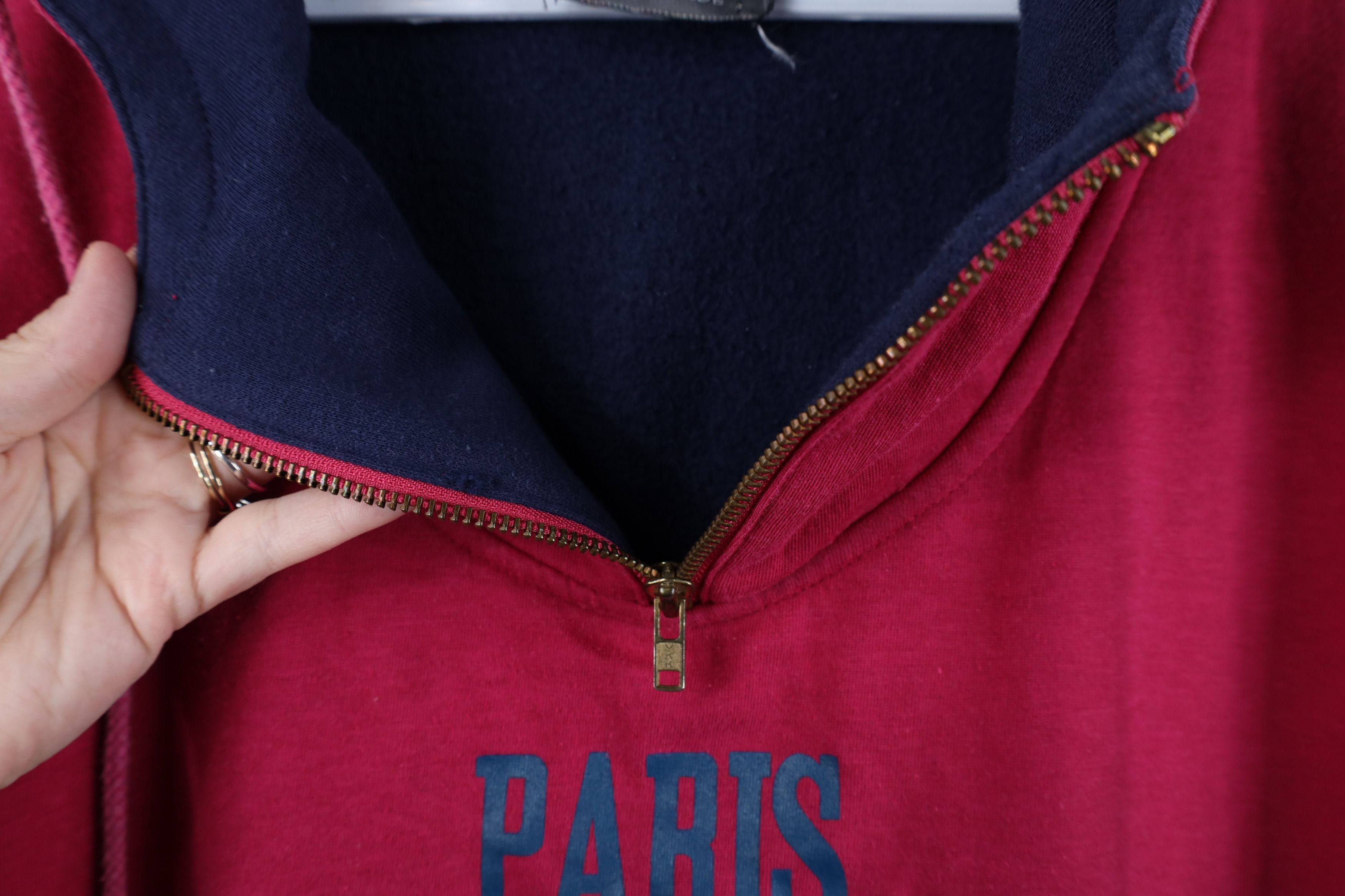 Vintage Vintage 90s Streetwear Baggy Fit Paris Hoodie Sweatshirt Size M / US 6-8 / IT 42-44 - 8 Thumbnail
