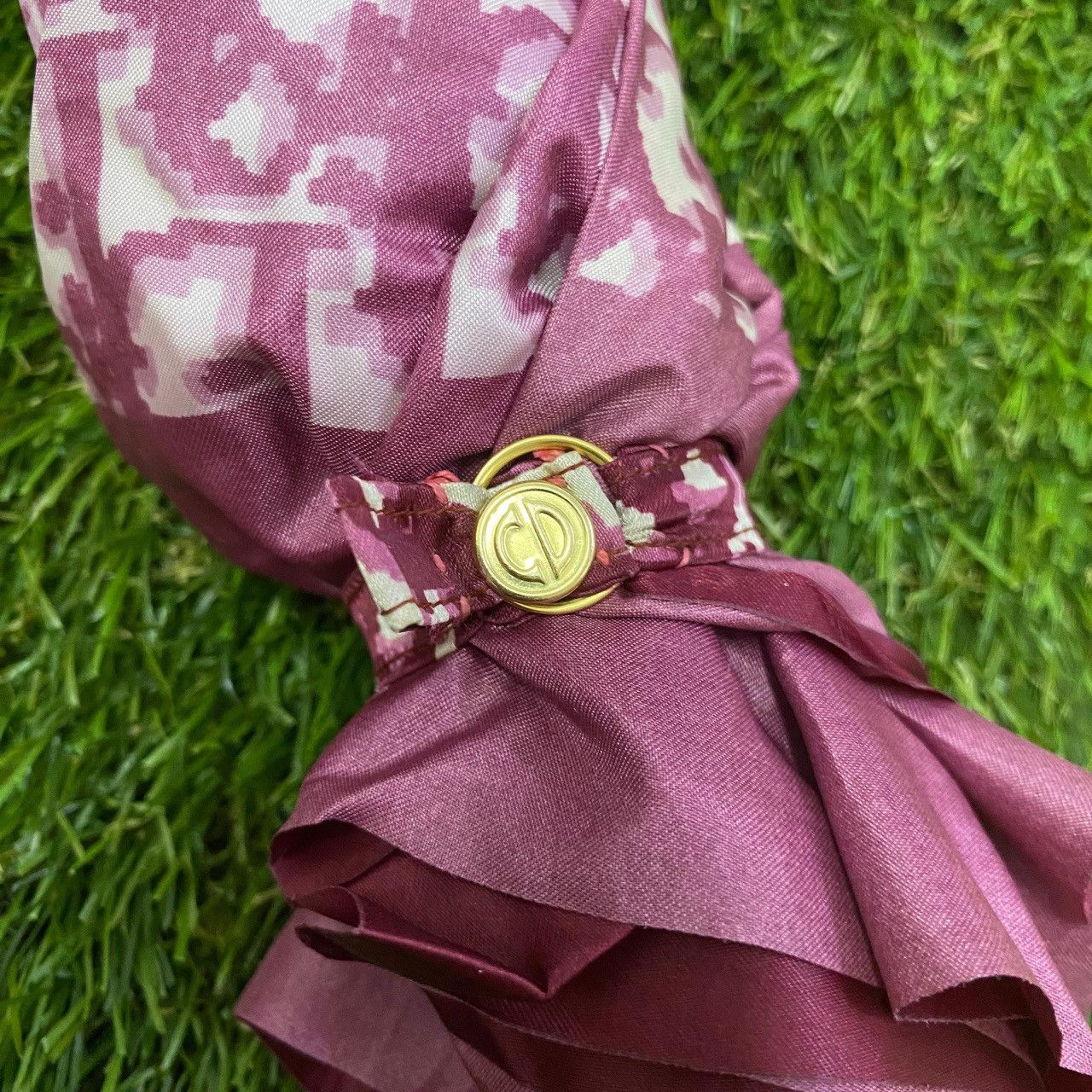 Christian Dior Monsieur Dior Vintage Umbrella Japan Oblique CD Gold Accent 80s Size ONE SIZE - 3 Thumbnail