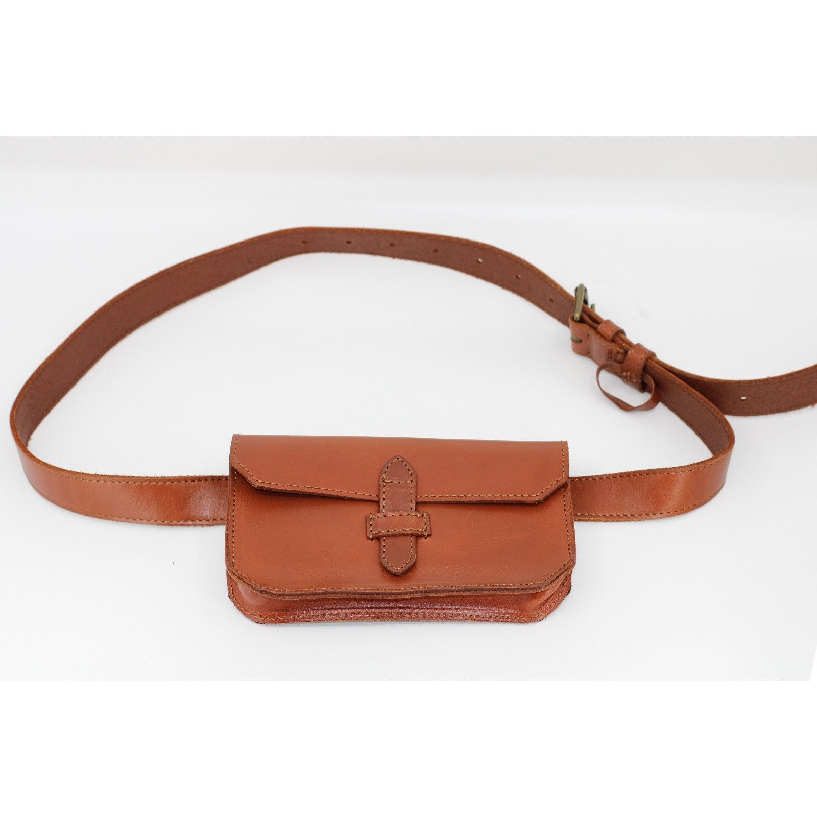 Banana Republic BANANA REPUBLIC Heritage Leather Belt Bag Fanny Pack Cognac Size ONE SIZE - 1 Thumbnail