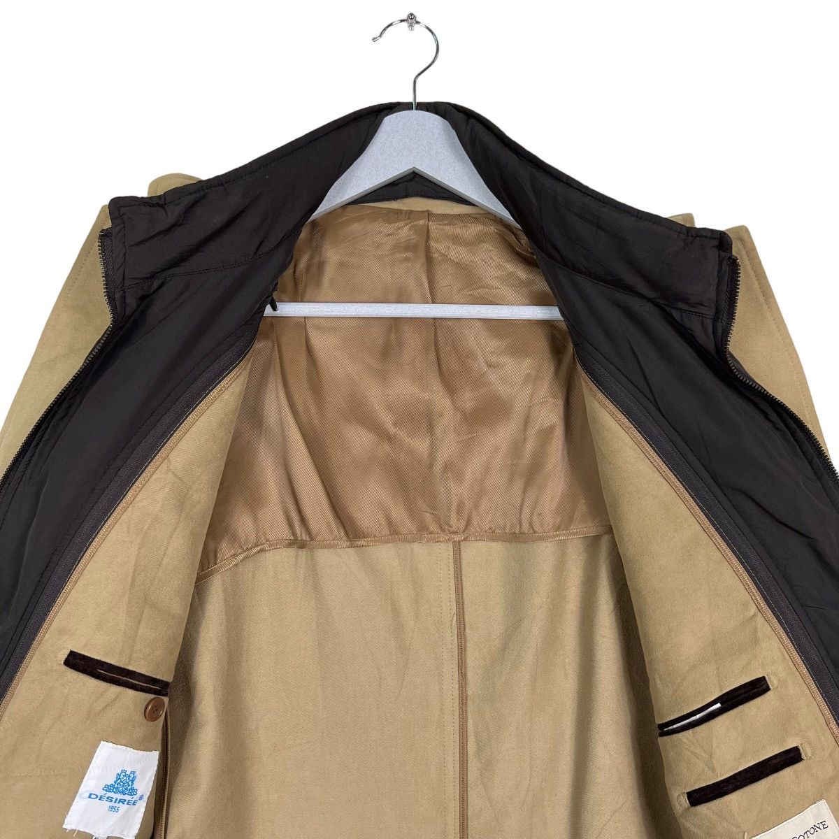 Other 🔥 DESIREE PURO COTONE MOLESKIN DOUBLE LAYER ZIPPER JACKET Size US XL / EU 56 / 4 - 11 Thumbnail