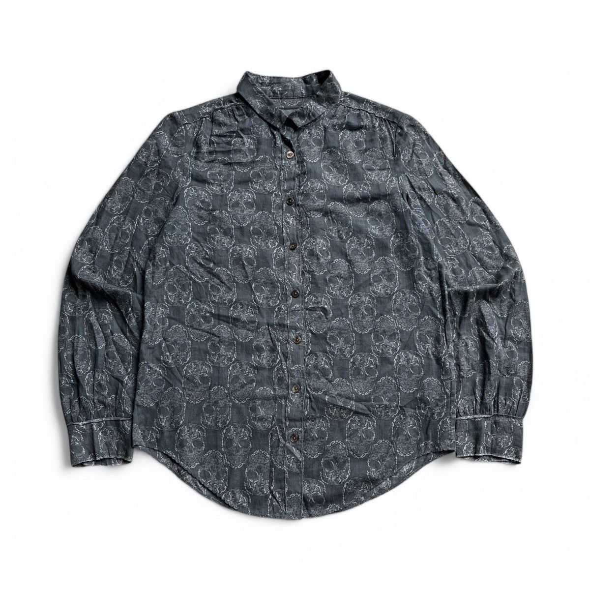 Zadig & Voltaire Zadig & Voltarie Teva Skull Button Up Shirt Size US S / EU 44-46 / 1 - 1 Thumbnail