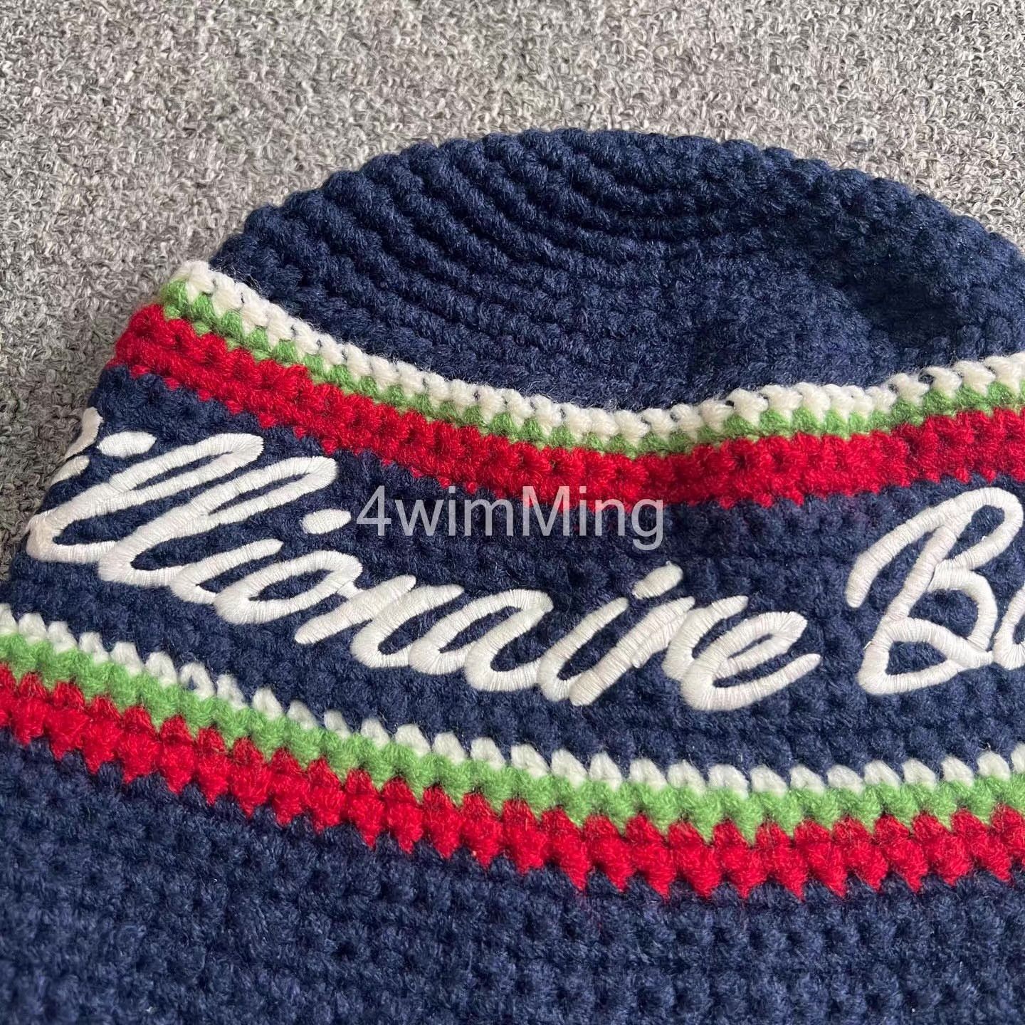 Billionaire Boys Club BBC Hand-Crocheted & Embroidered Knit Bucket Hat。 Q7 Size ONE SIZE - 2 Thumbnail