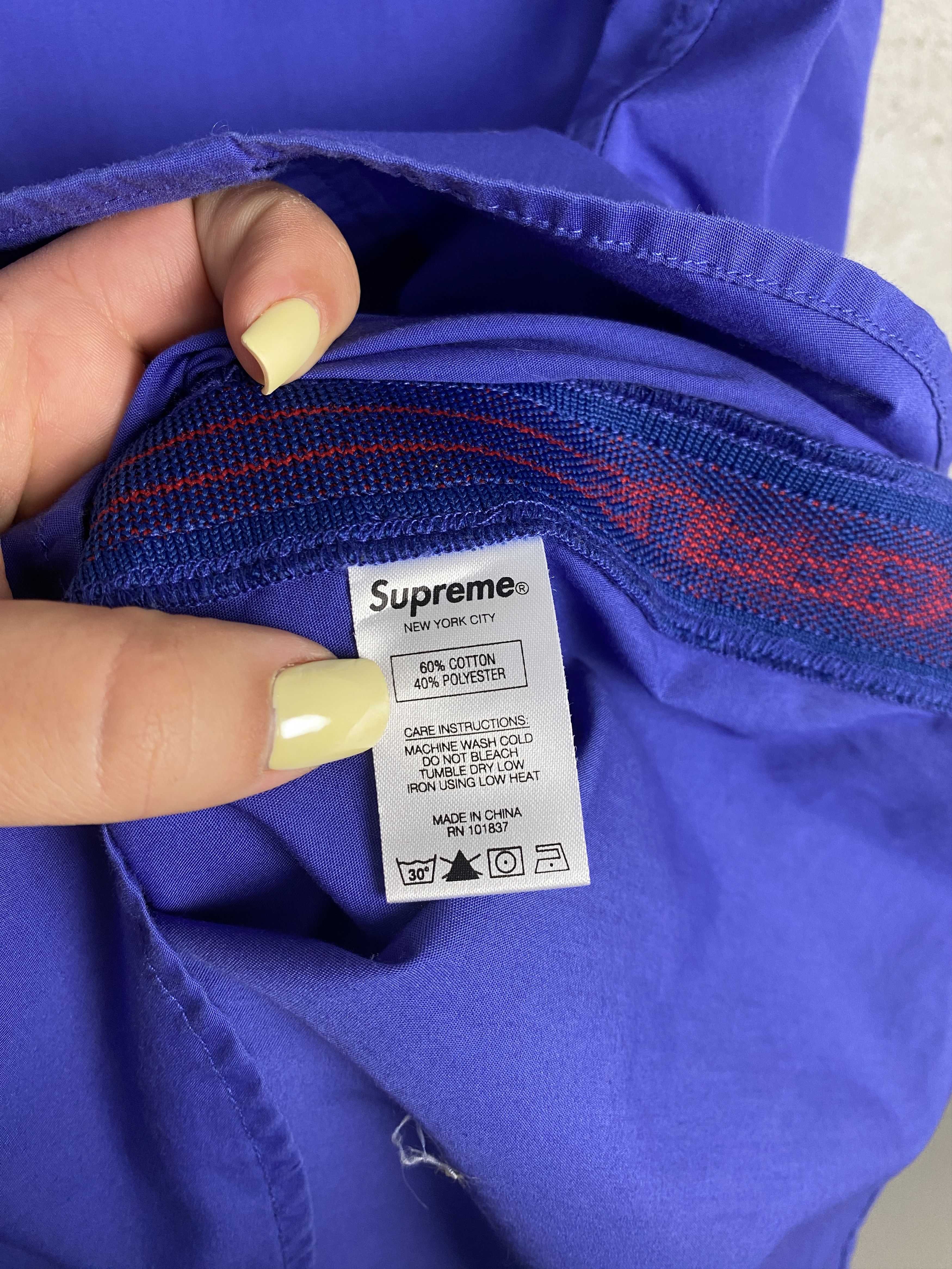 Supreme Supreme Logo Rib Short sleeve work shirt SS21 Dusty Royal Size US M / EU 48-50 / 2 - 5 Thumbnail