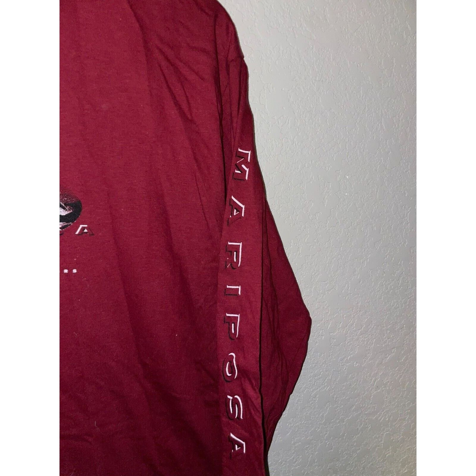 Hanes 90s Vintage Big Sky Country Mariposa Red Long Sleeve Shirt Size US M / EU 48-50 / 2 - 5 Thumbnail