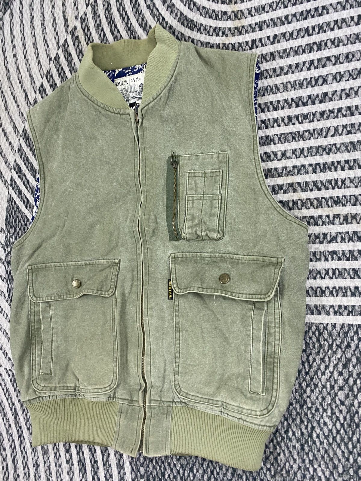 Japanese Brand Vintage Ruck & Dam Double Pocket Zip-Up Vest Style Size US M / EU 48-50 / 2 - 4 Thumbnail