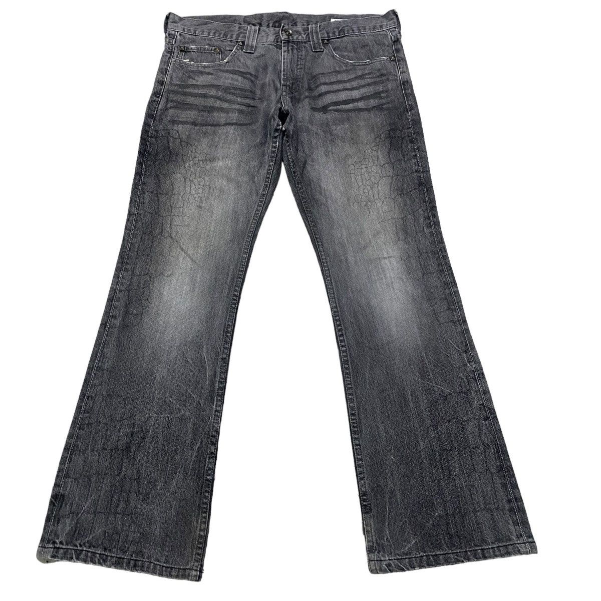 semanticdesign Semantic Design Spiderweb Denim Flare Jeans Size US 34 / EU 50 - 1 Thumbnail