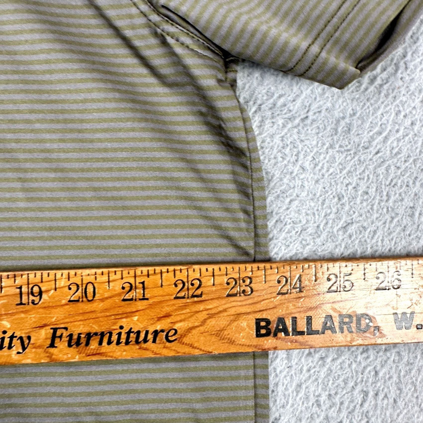 J.McLaughlin J. McLaughlin Golf Polo Shirt Mens XL Olive Green Striped Polo Athletic Rugby Size US XL / EU 56 / 4 - 7 Thumbnail